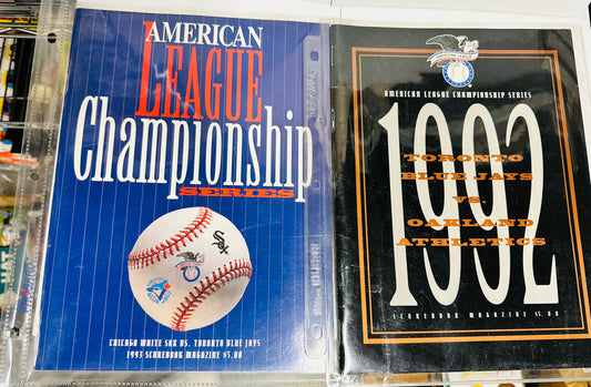 1992 Blue Jays baseball two programs lot deal