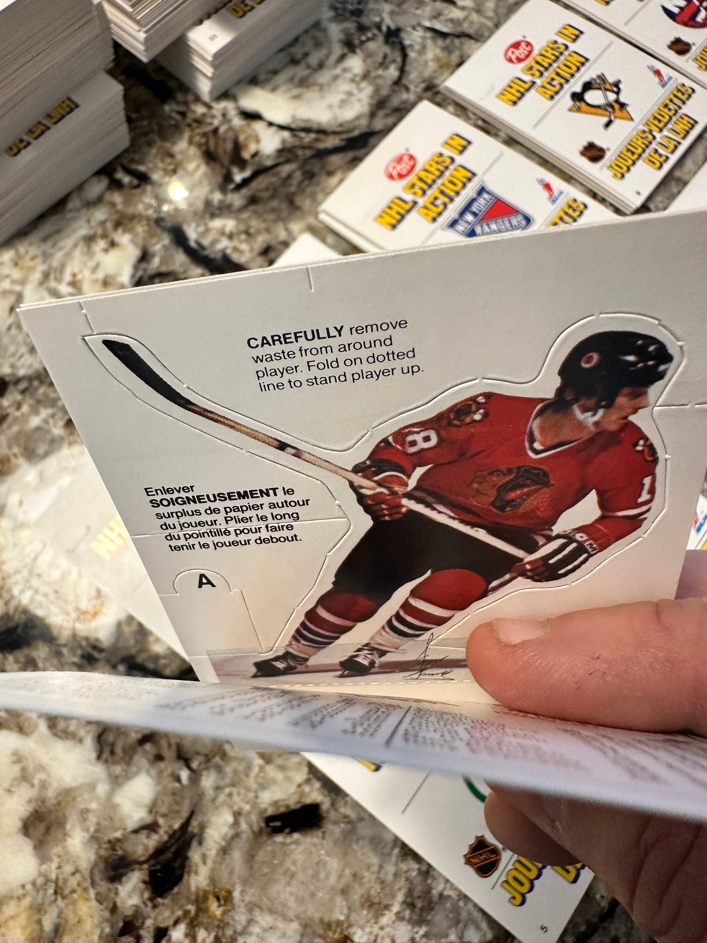 Post cereal NHL Hockey Stars In Action rare 28 cards pop-up set 1981-82