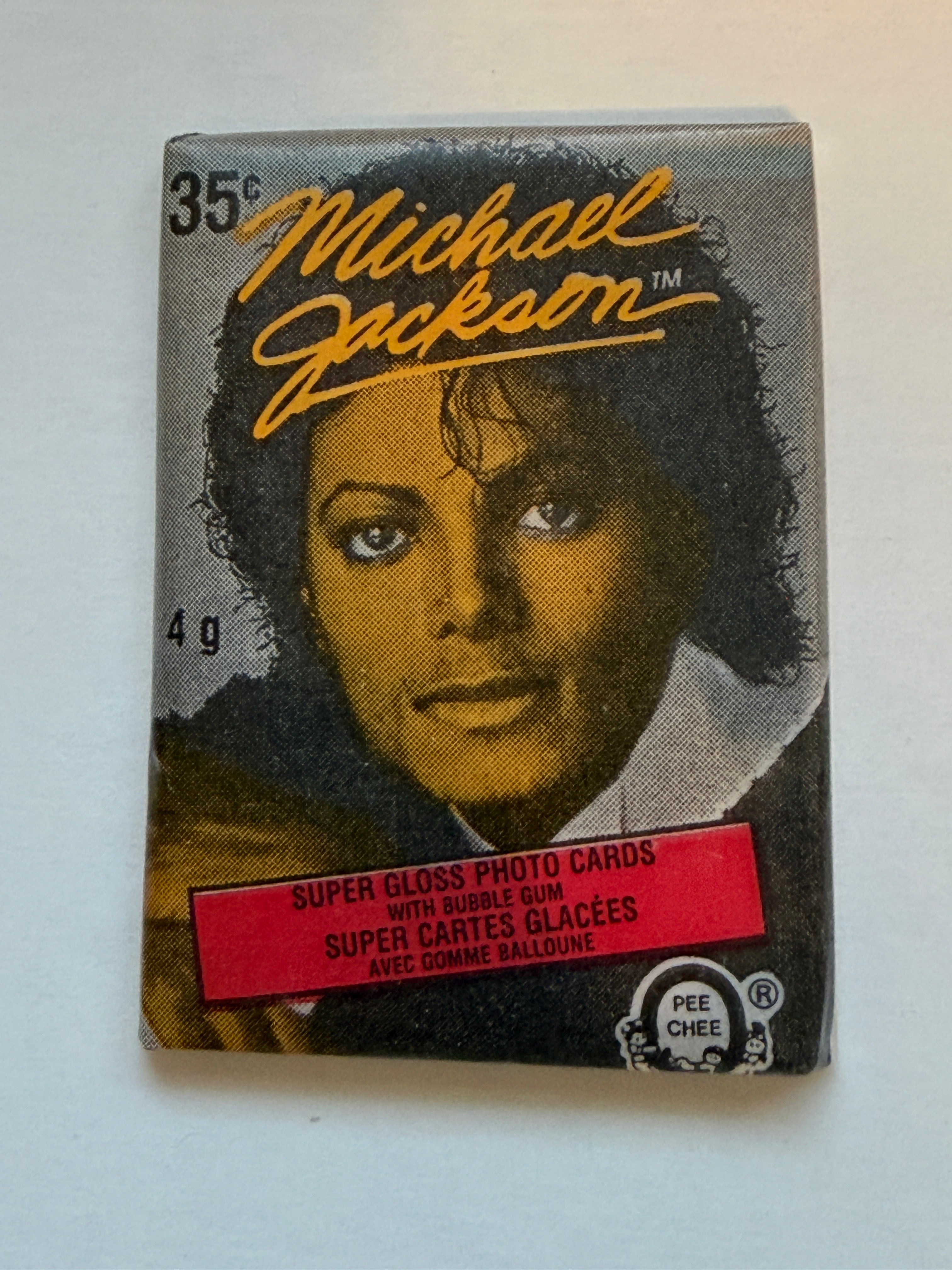 Michael Jackson superstar rare photo cards sealed Opc Canadian version pack 1984