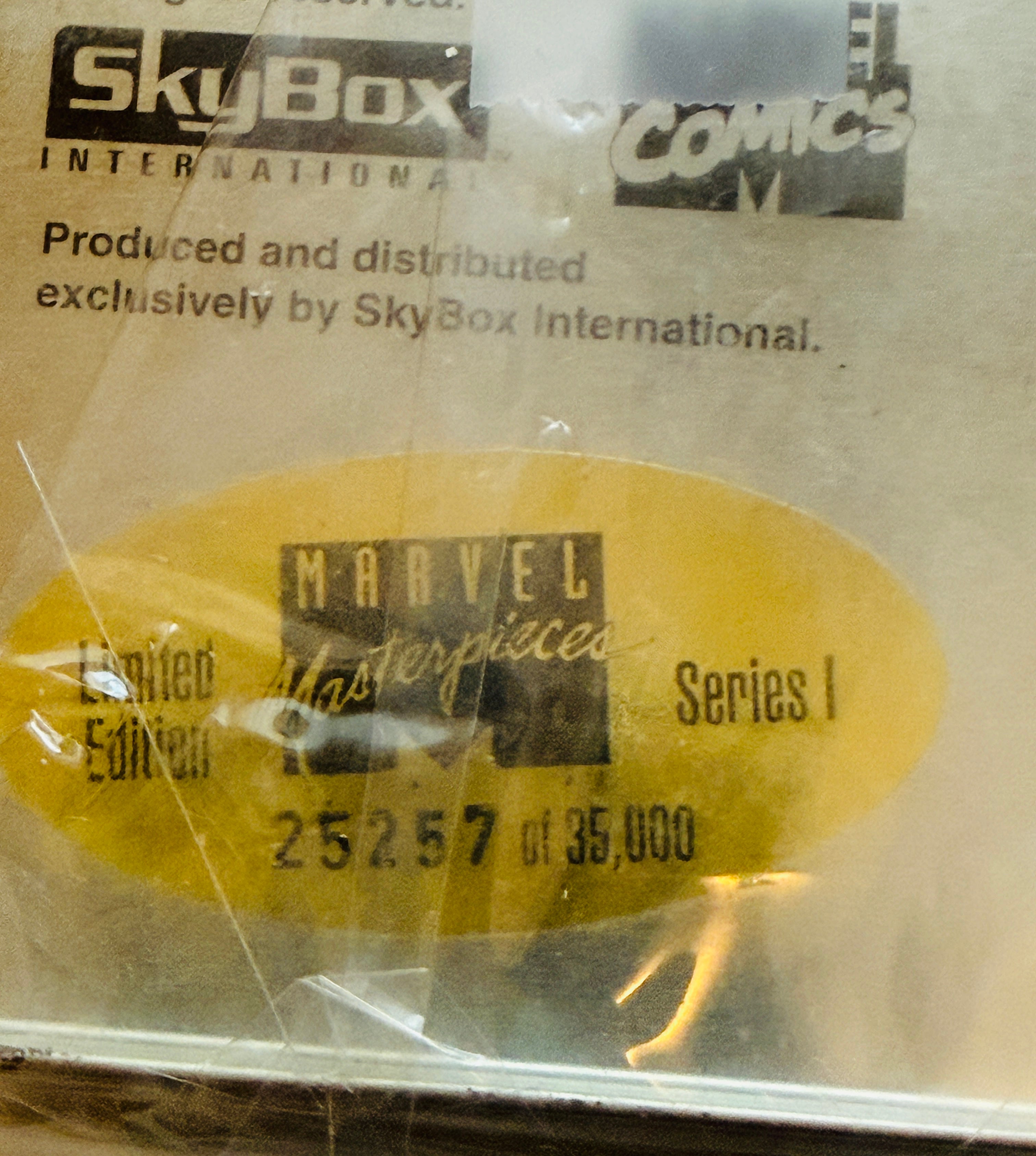 Marvel masterpieces series one cards numbered rare factory Tin 1991