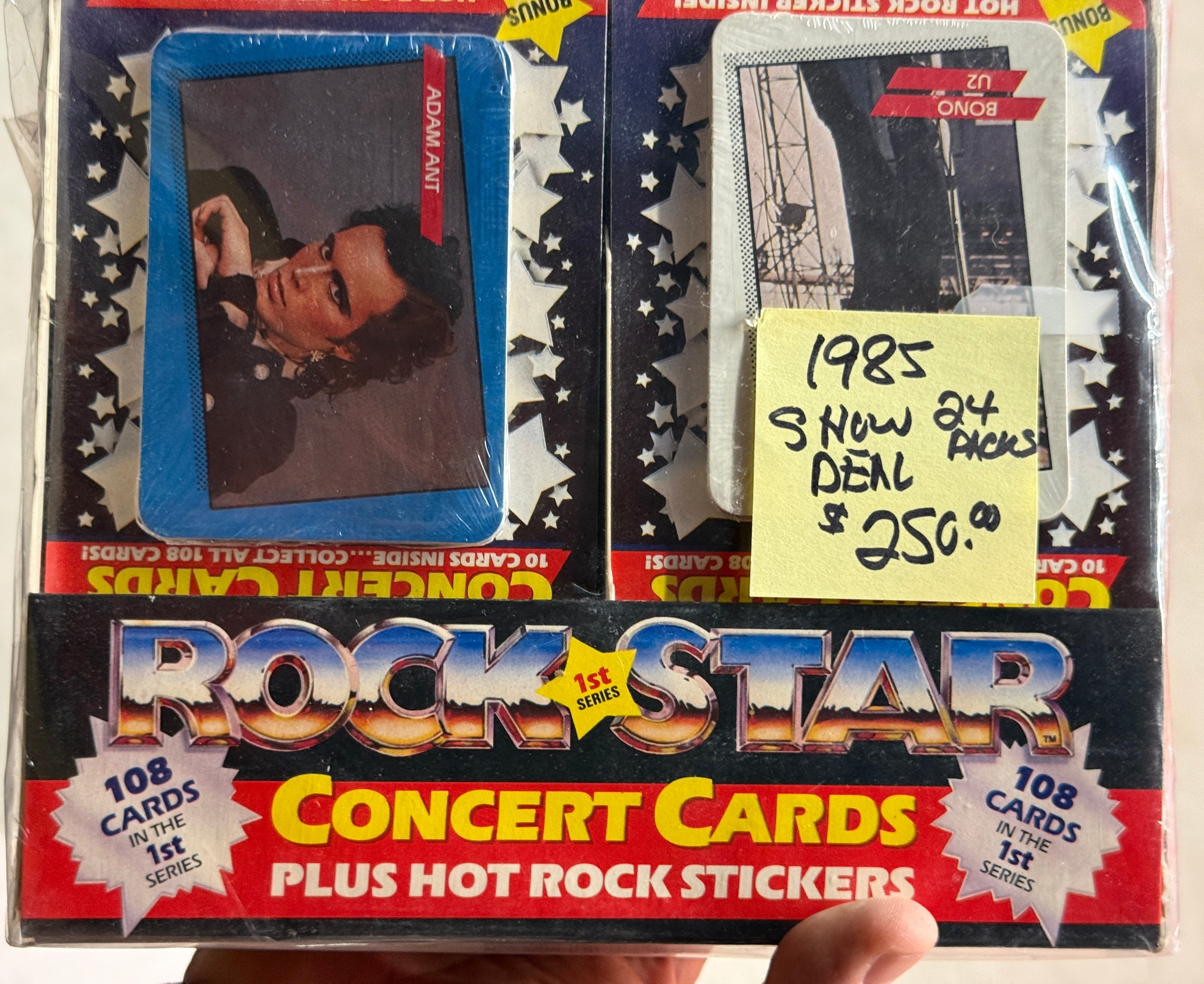 Rockstars concert Cards 24 sealed packs Box 1985