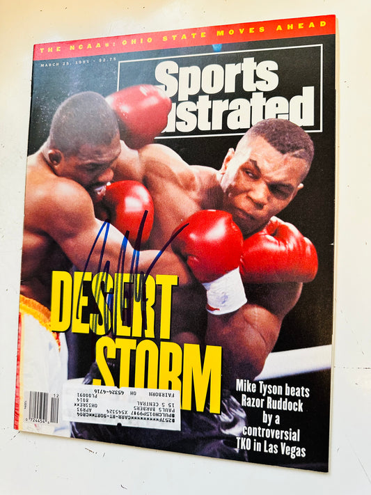 Mike Tyson autographed Sports Illustrated magazine sold with COA