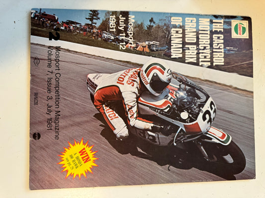 The Castrol motorcycle Grand Prix of Canada 1981 program