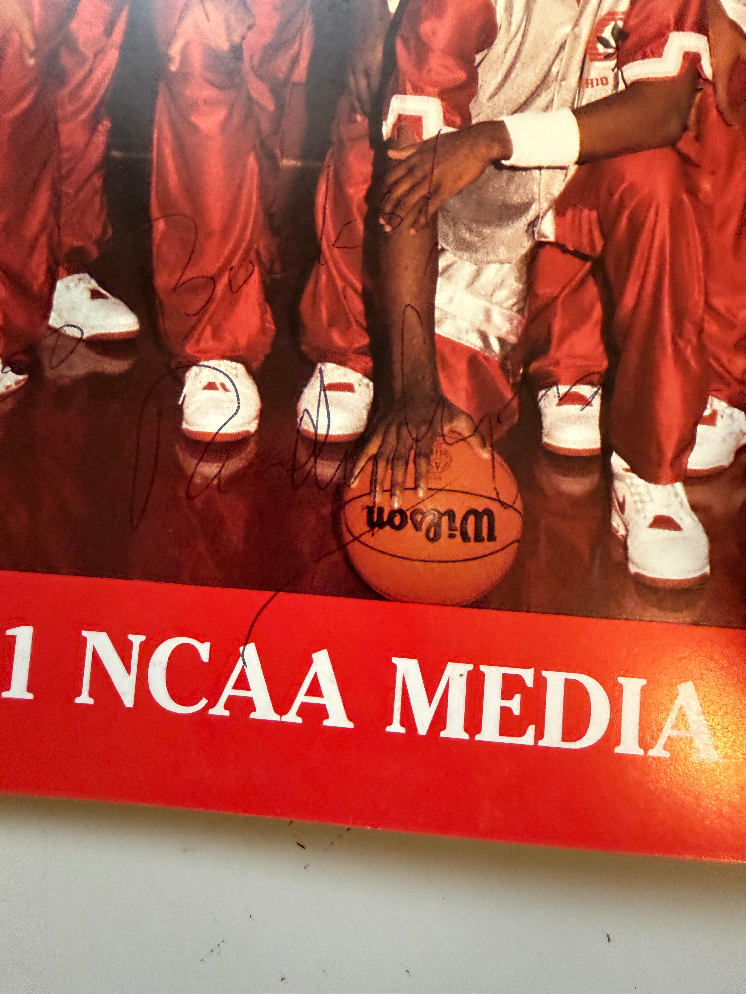 Ohio State NCAA media guide signed by Jimmy Jackson 1991