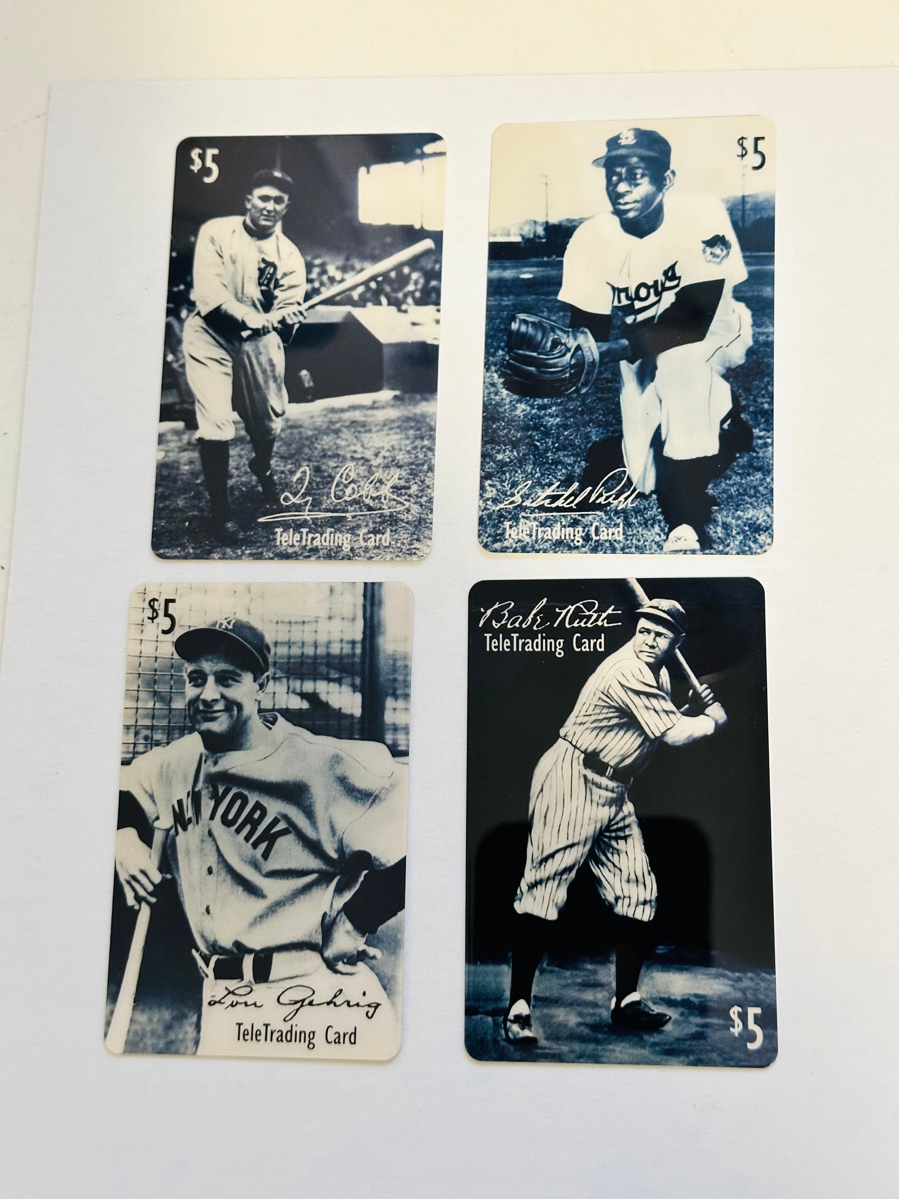 Baseball legends phonecards set 1990s