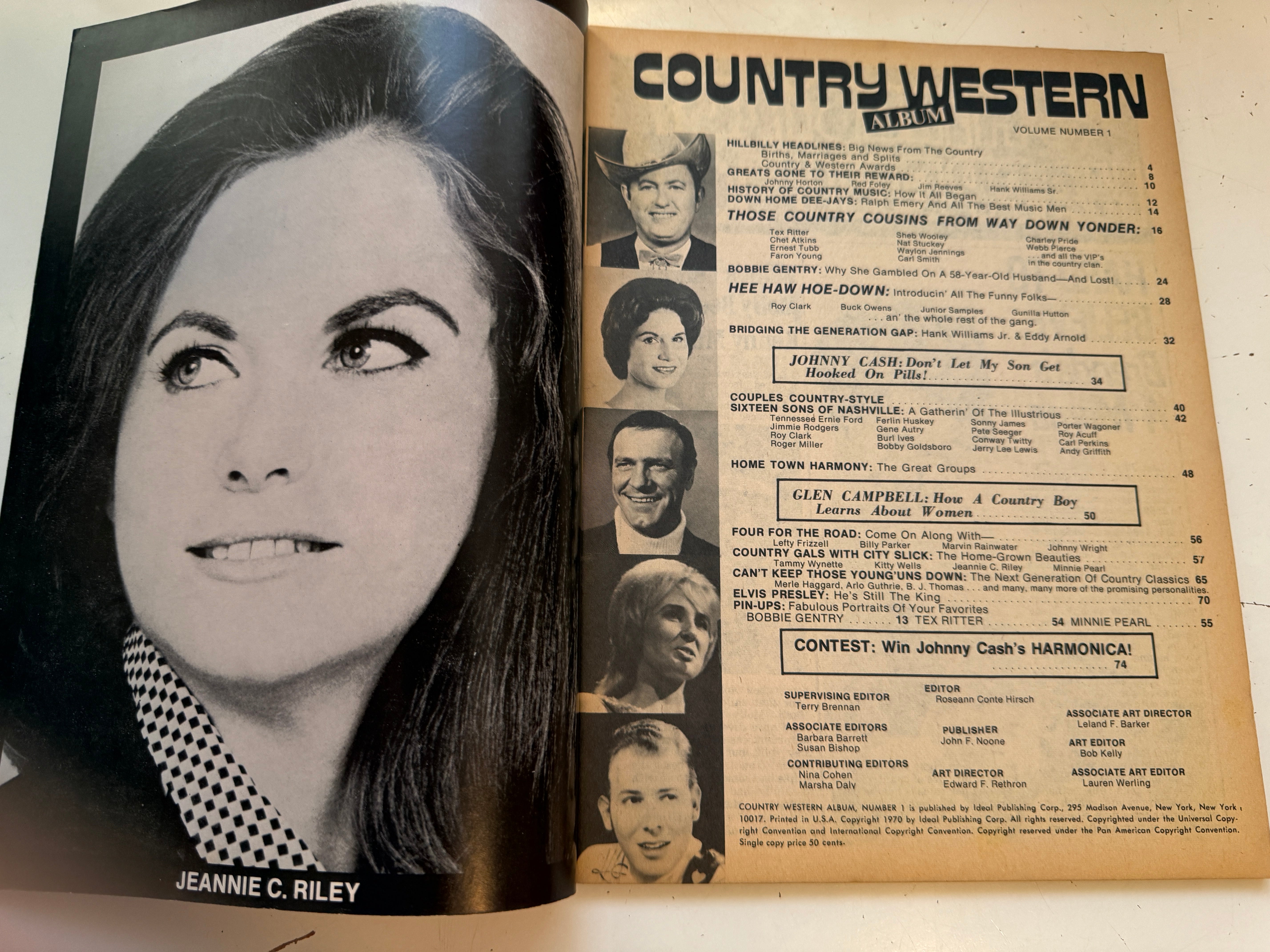 Country Western album magazine first #1 issue 1970