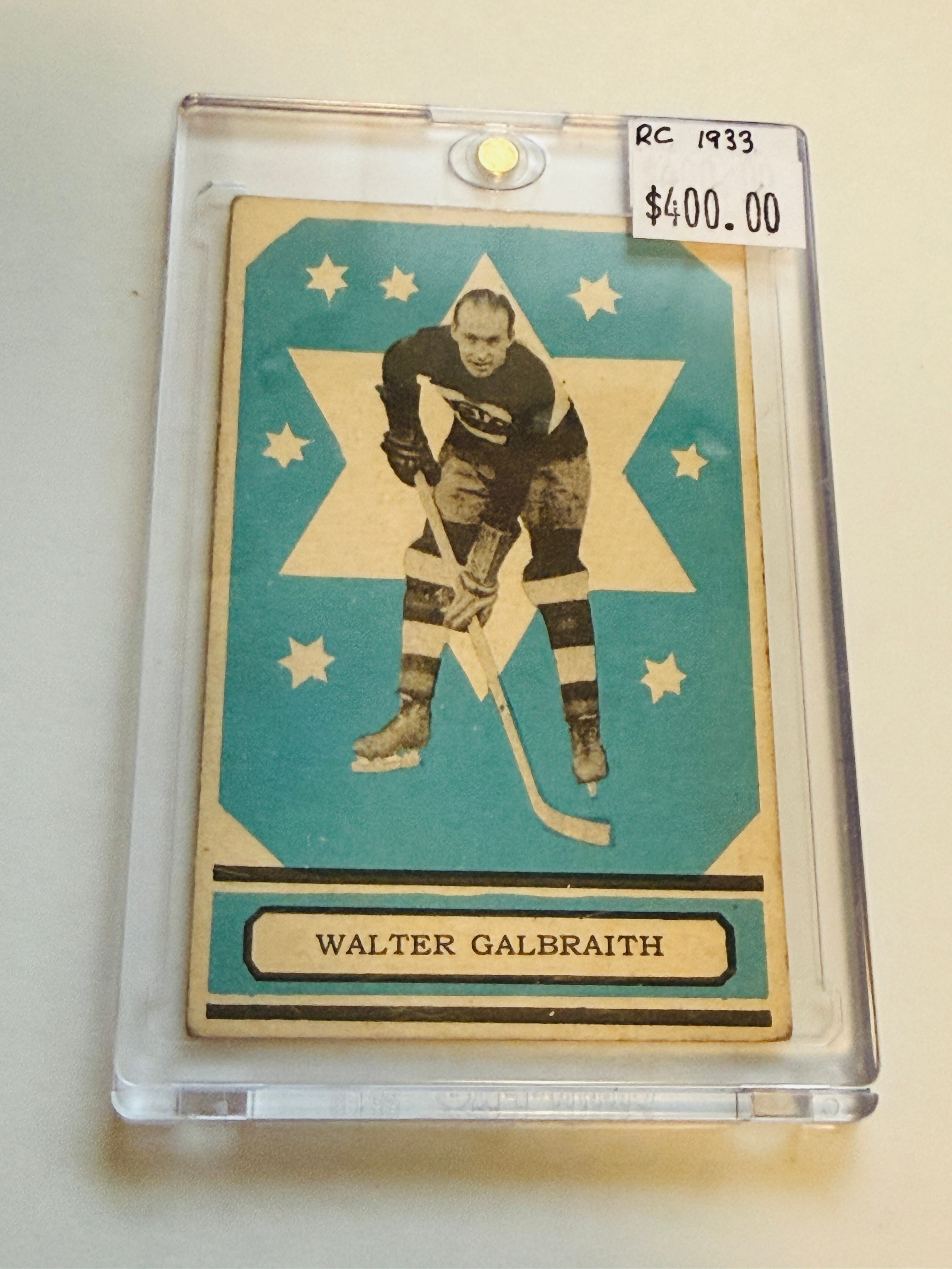 Walter Galbraith rare Opc hockey vintage card 1933