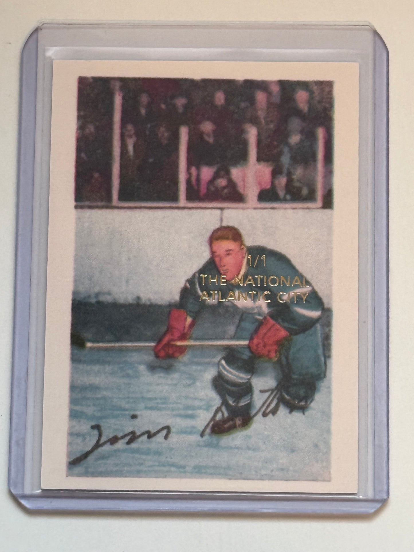 Tim Horton Parkhurst 1/1 from the Atlantic City National rare issued hockey card 2001