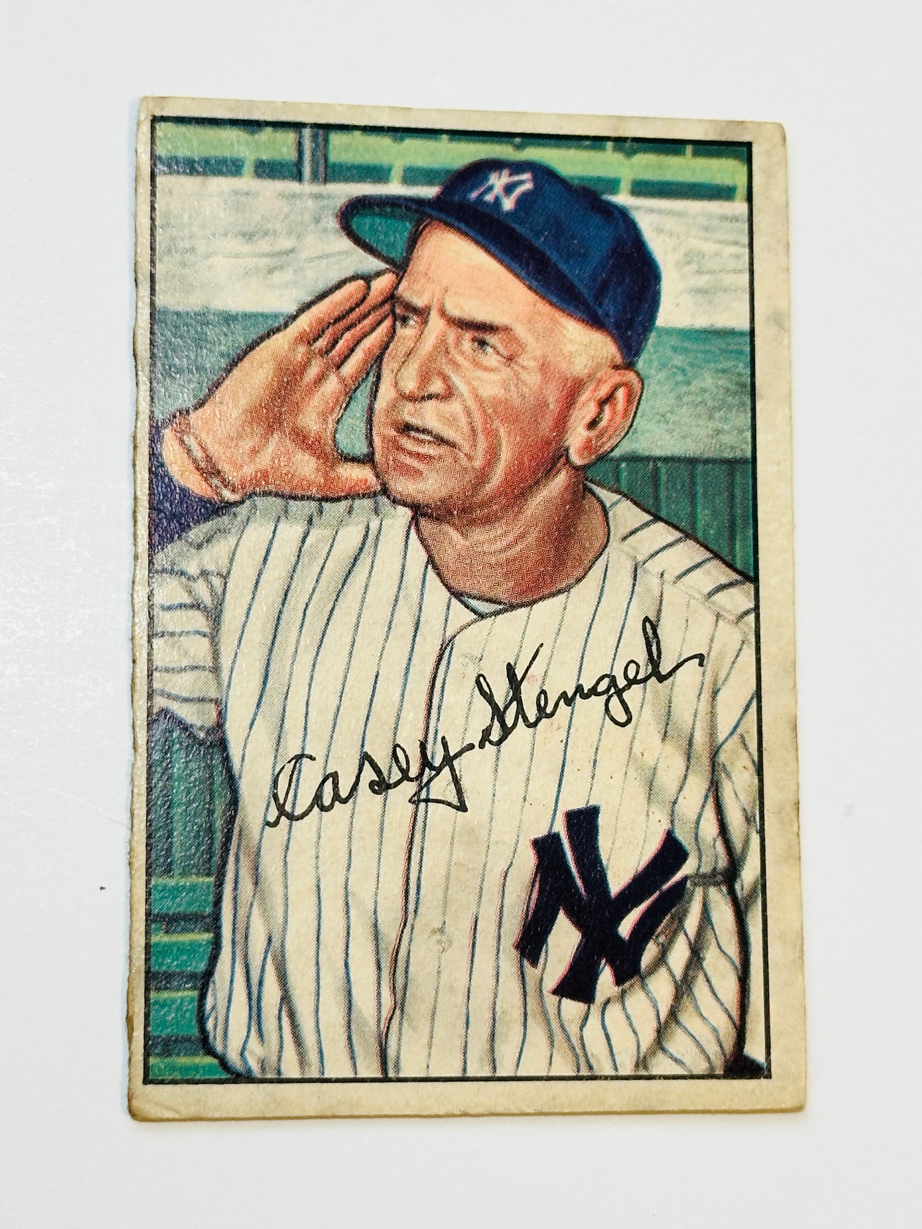 1952 Bowman, Casey Stangel vintage baseball card