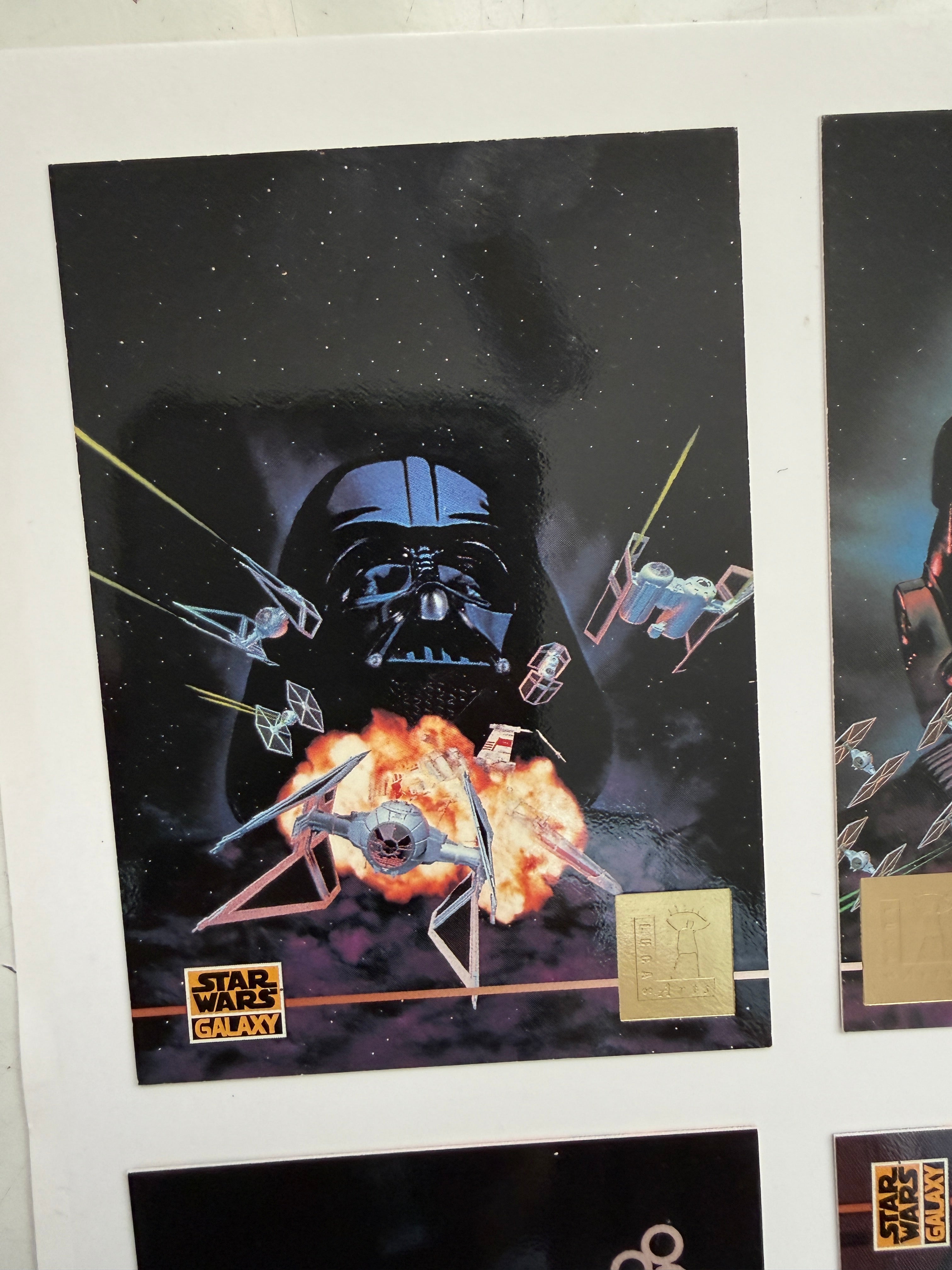 Star Wars Galaxy Topps gold insert card set 1995