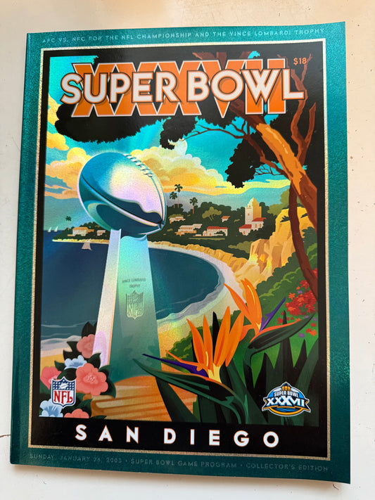 Super Bowl XXVII stadium version foil cover full program 2003