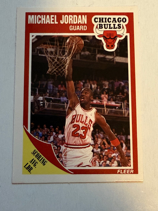 Michael Jordan Fleer high grade condition basketball card 1989