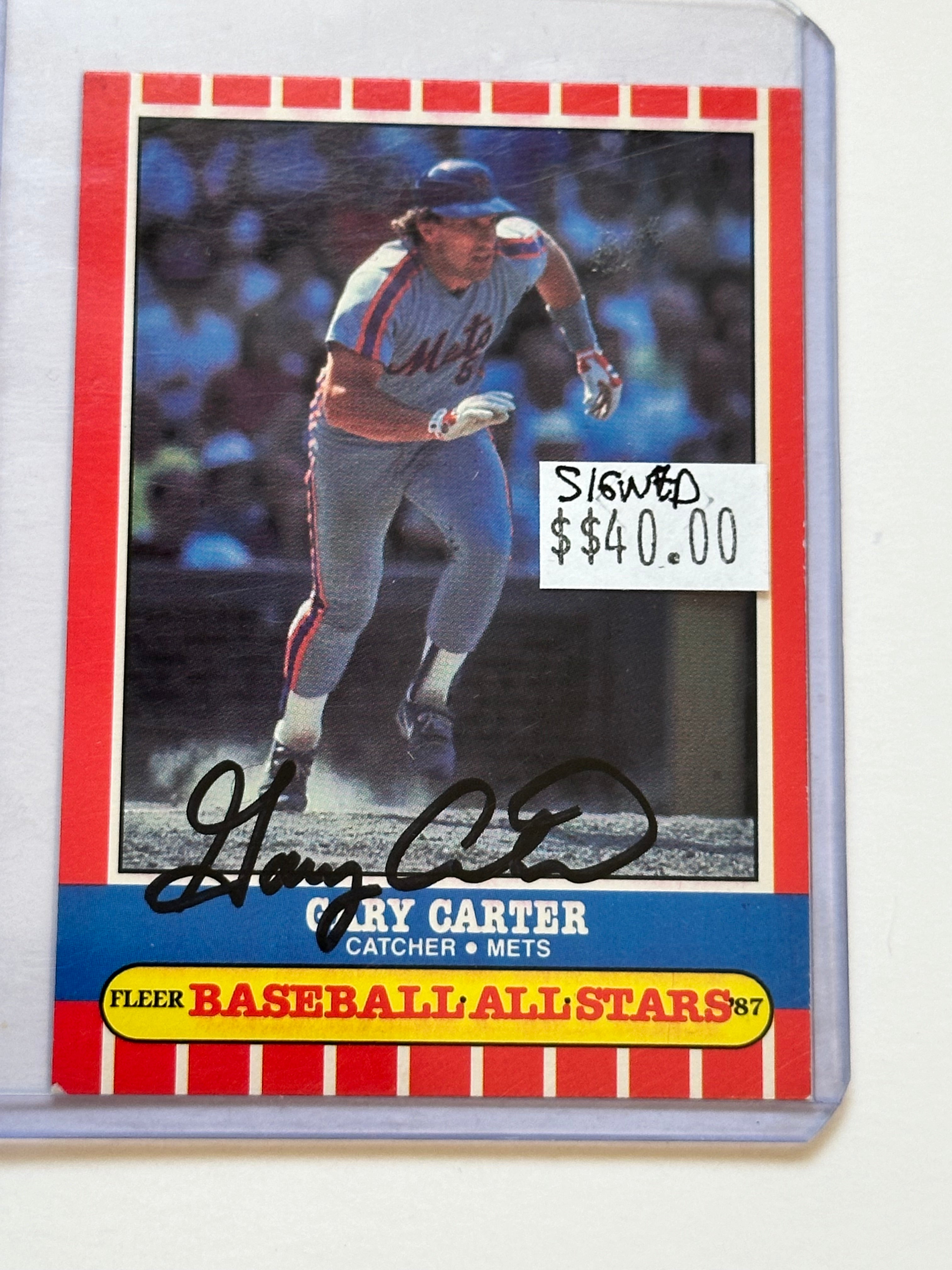 Gary Carter Montreal Expos autograph baseball card with COA