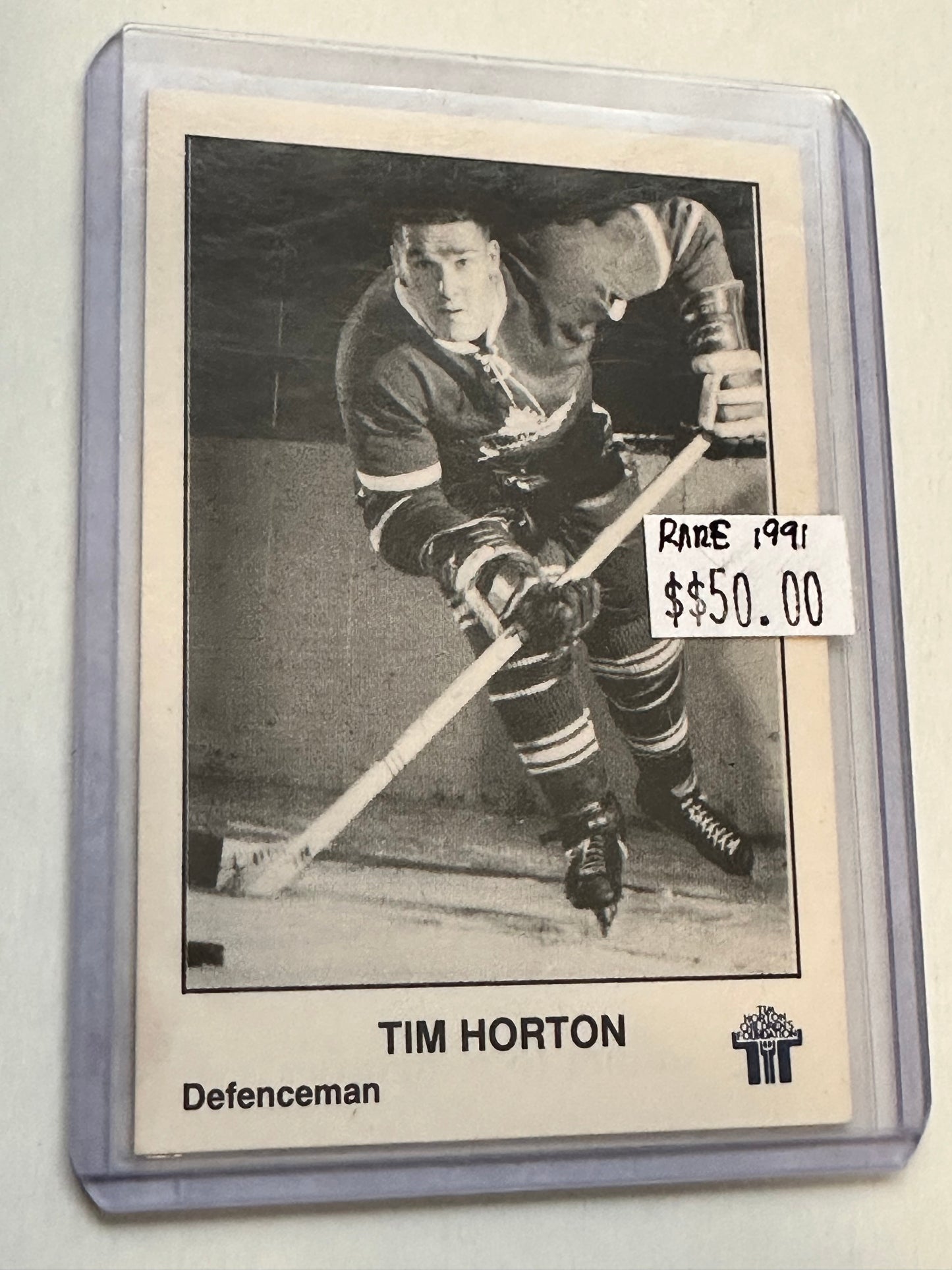 Tim Horton children’s foundation rare limited issued Hockey card 1991