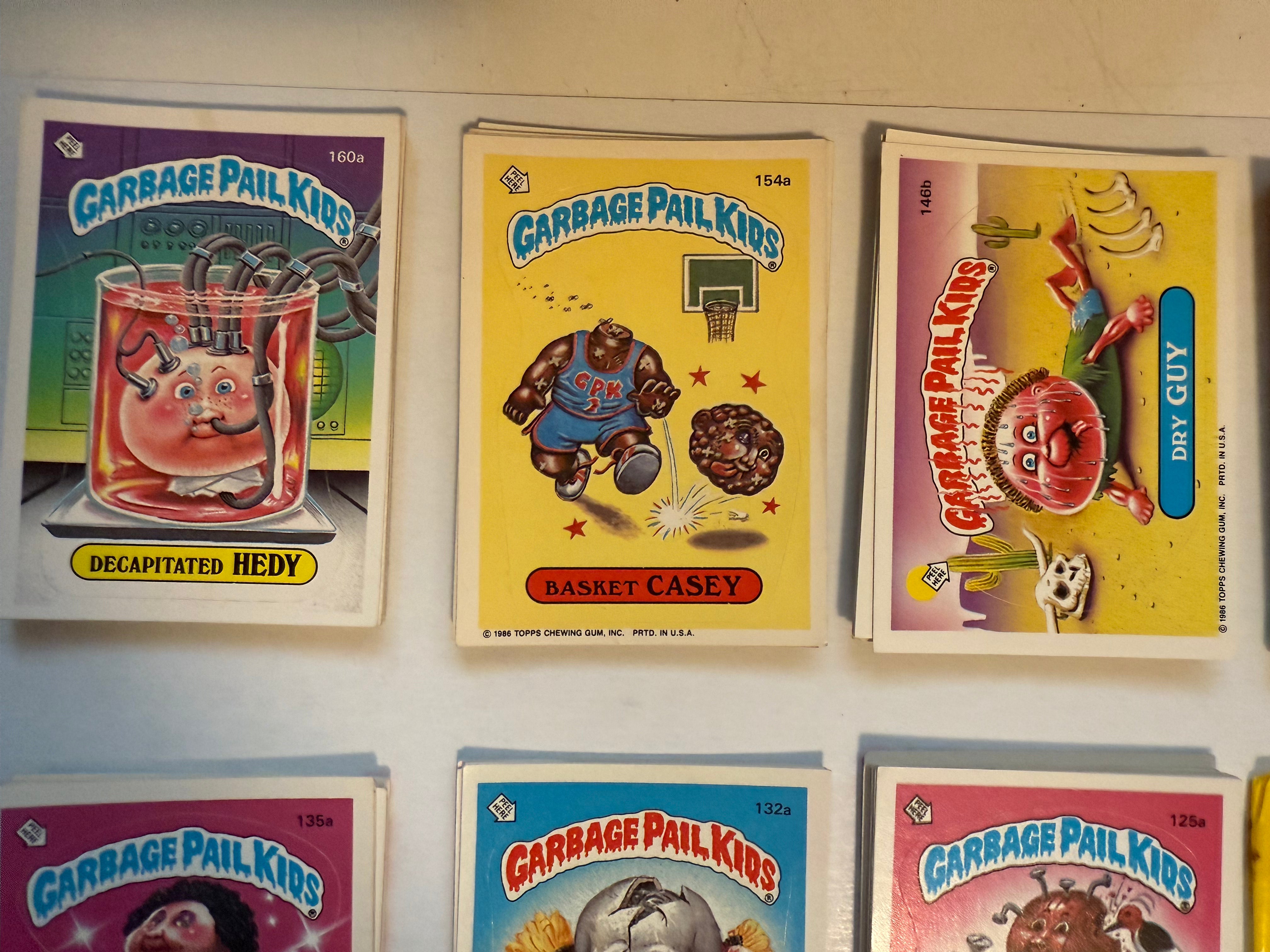 Garbage Pail kids series 4 high grade condition stickers set with wrapper 1985