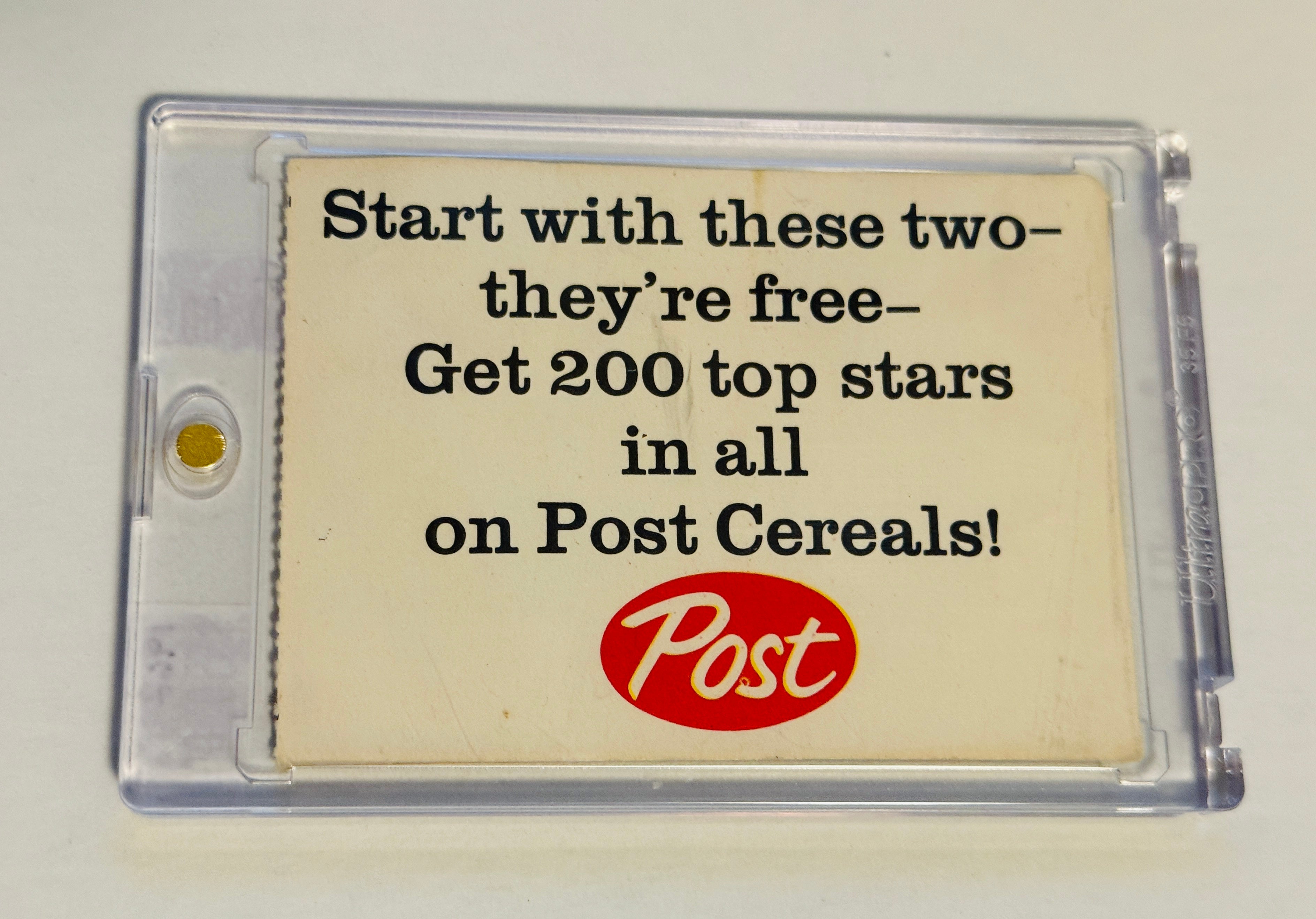 Mickey Mantle Post Cereal original high grade baseball card 1962