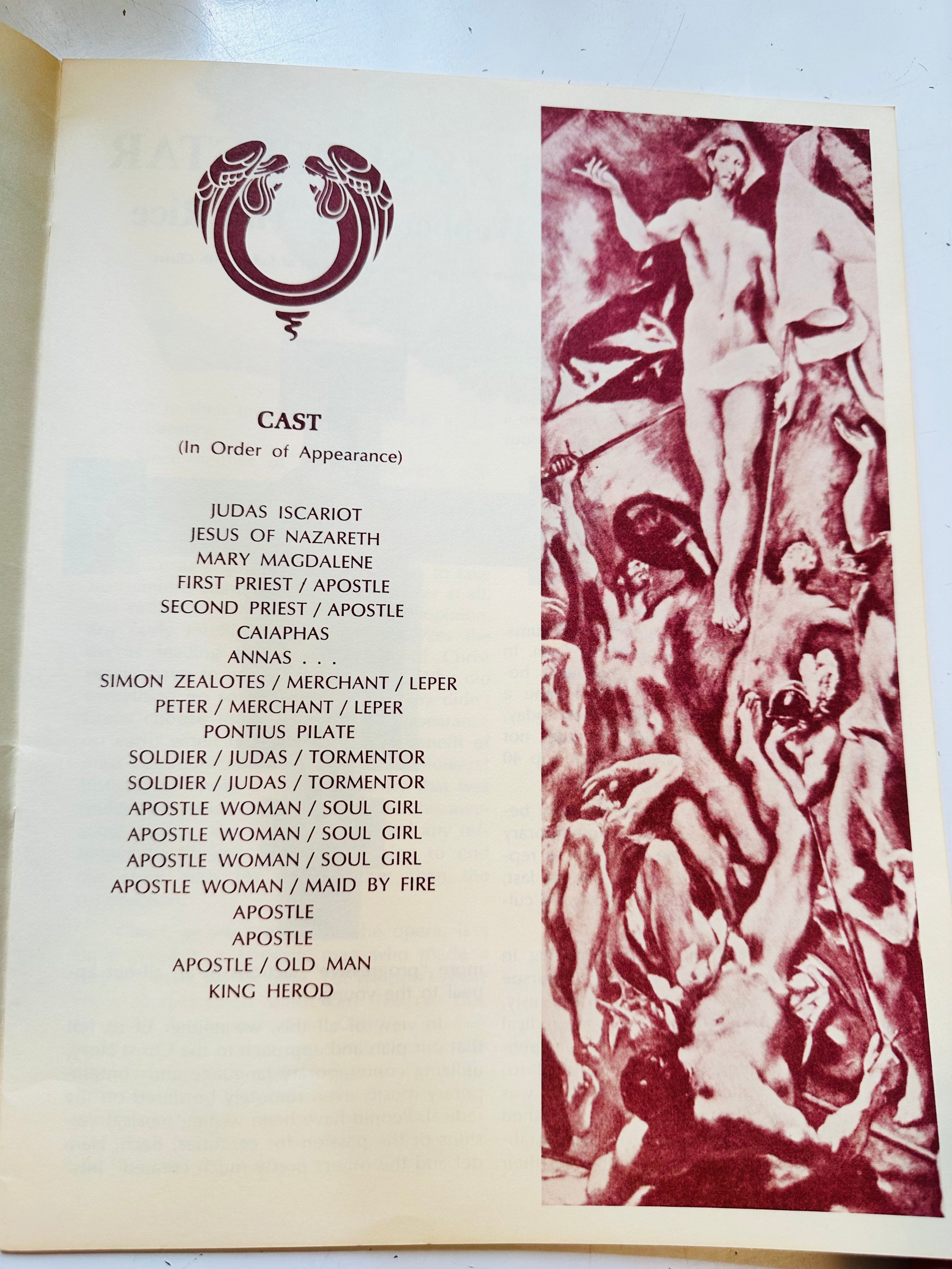 Jesus Christ Superstar rare play program with playbill booklet 1970