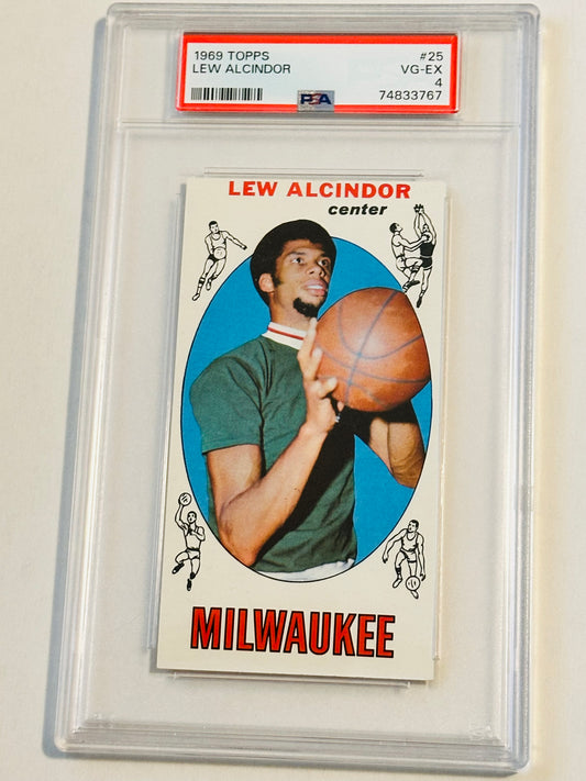 Kareem Abdul-Jabbar, NBA legend, rare graded PSA 4 rookie basketball card 1969