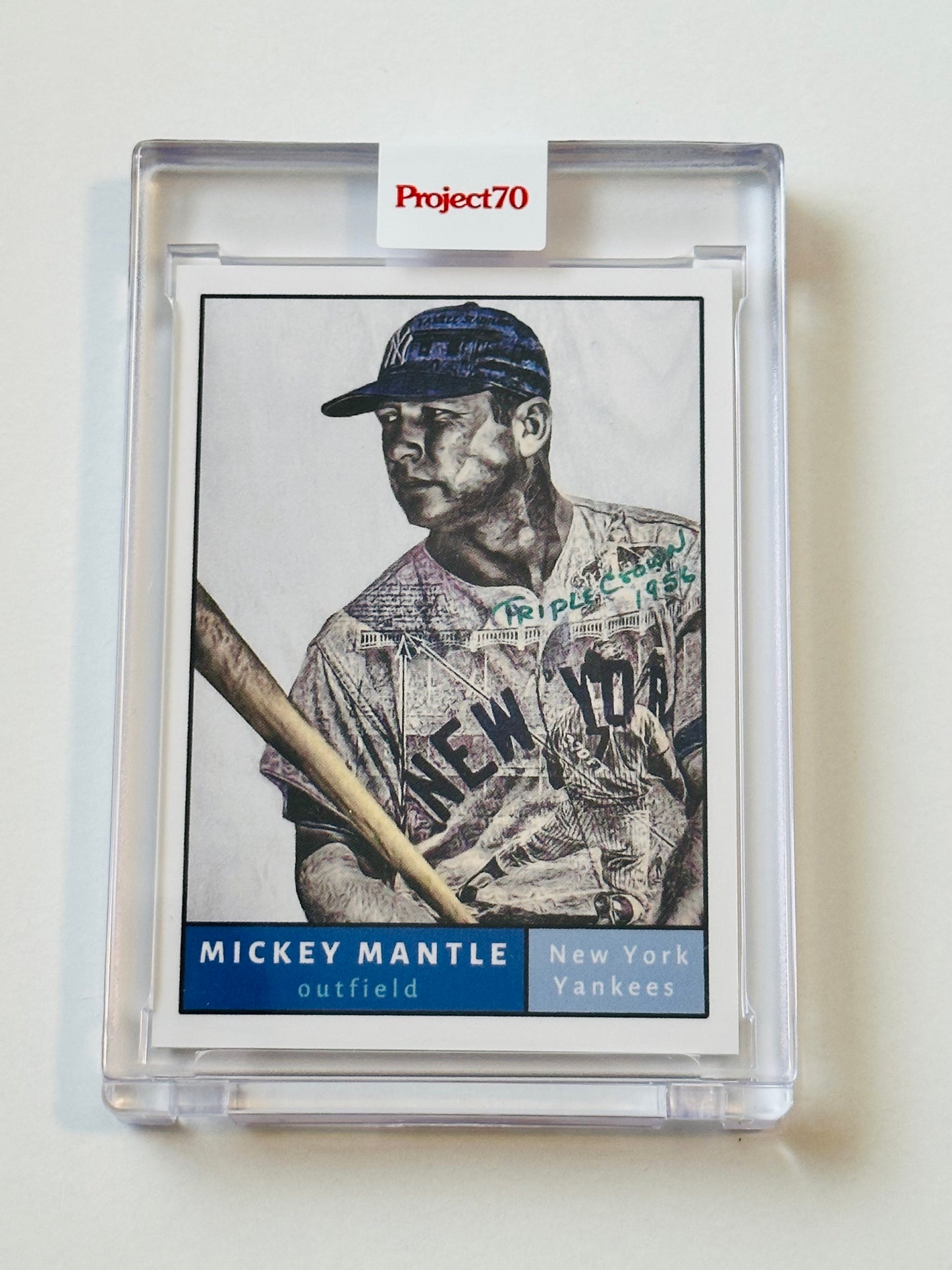 Mickey Mantle Topps rare Graffiti limited issued baseball card.