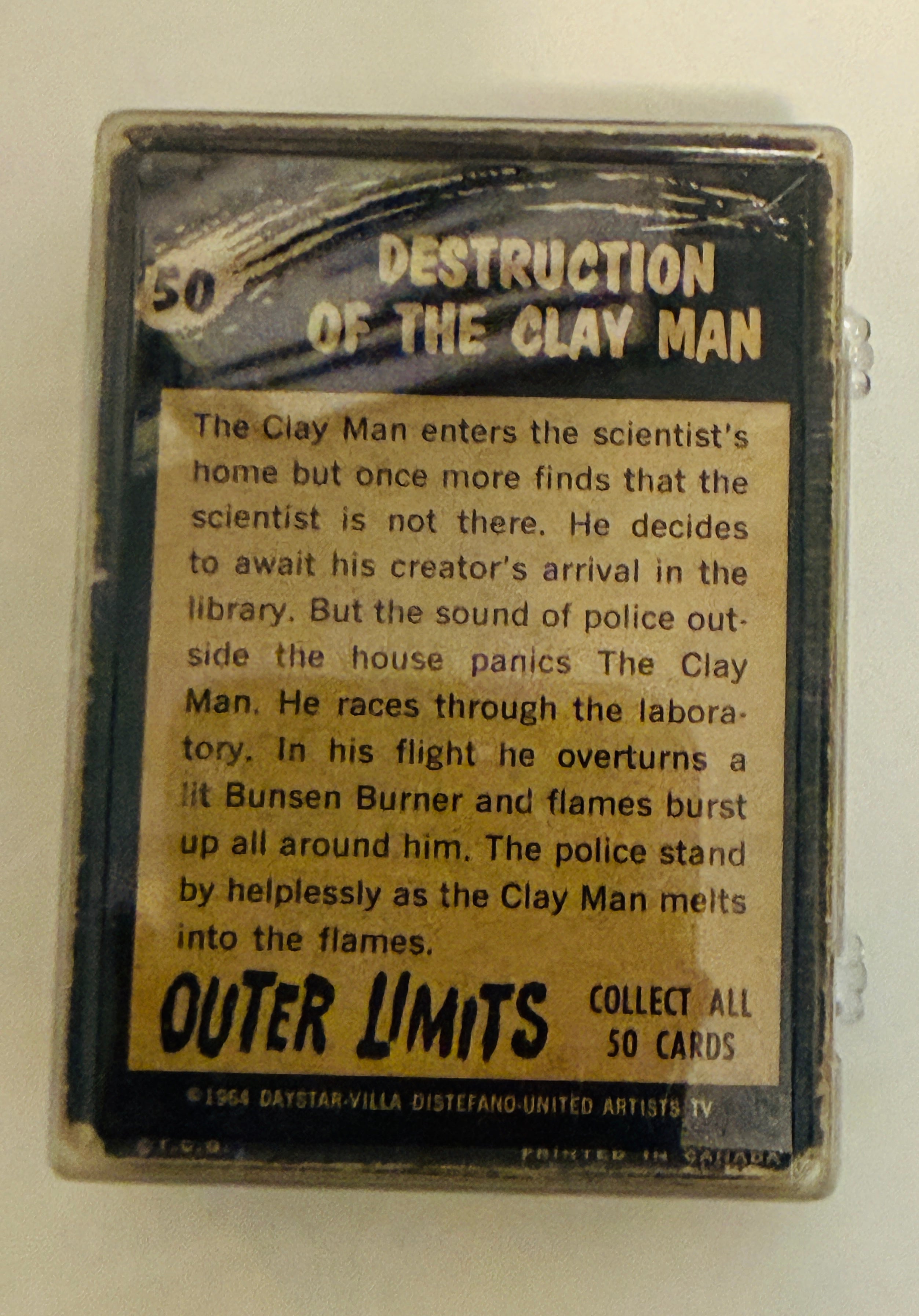 Outer Limits TV show rare cards set vg condition 1964