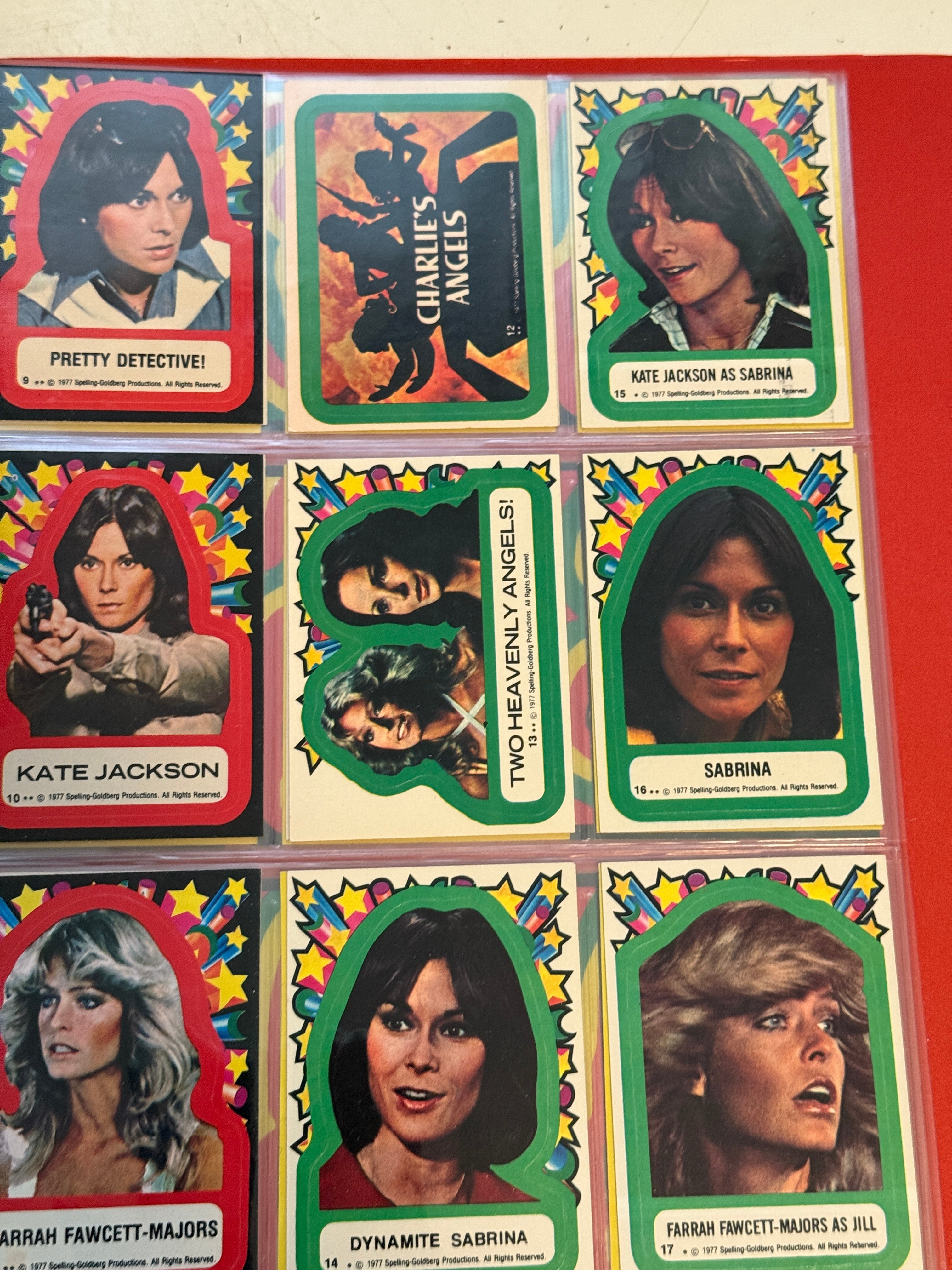 Charlie’s Angels TV show rare series 1 to 4 Opc Canadian with stickers complete set 1977