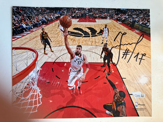 Toronto Raptors Jonas Valanciunas autographed 8x10 photo with COA