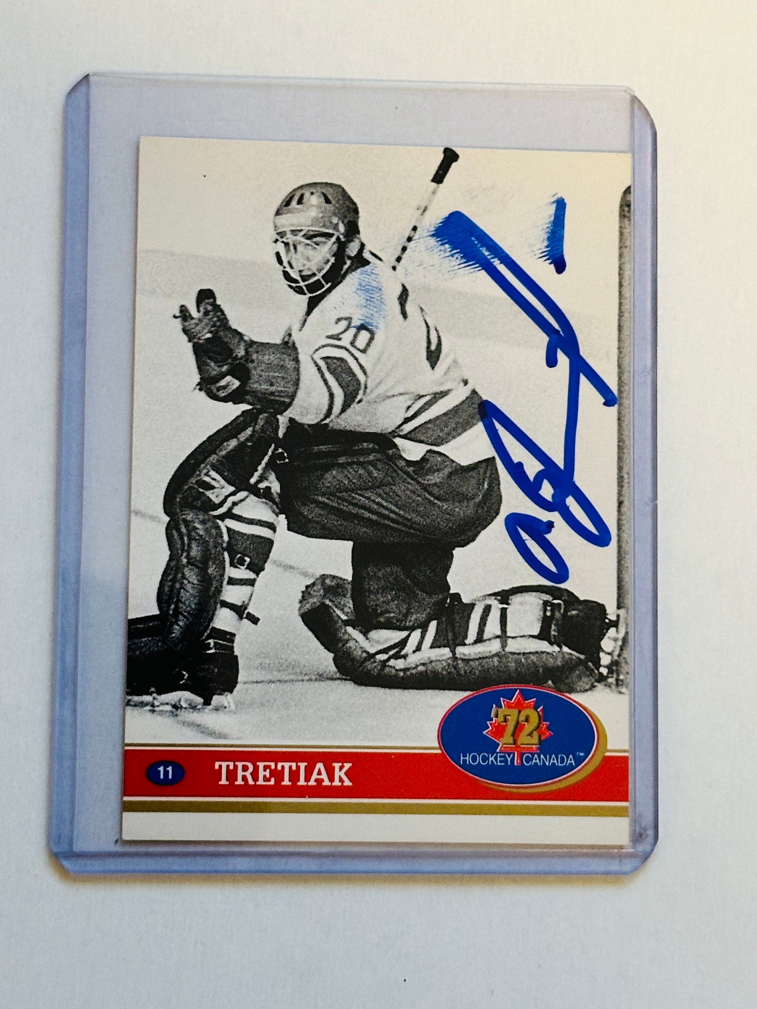 Vladislav Tretiak hockey legend signed card with COA