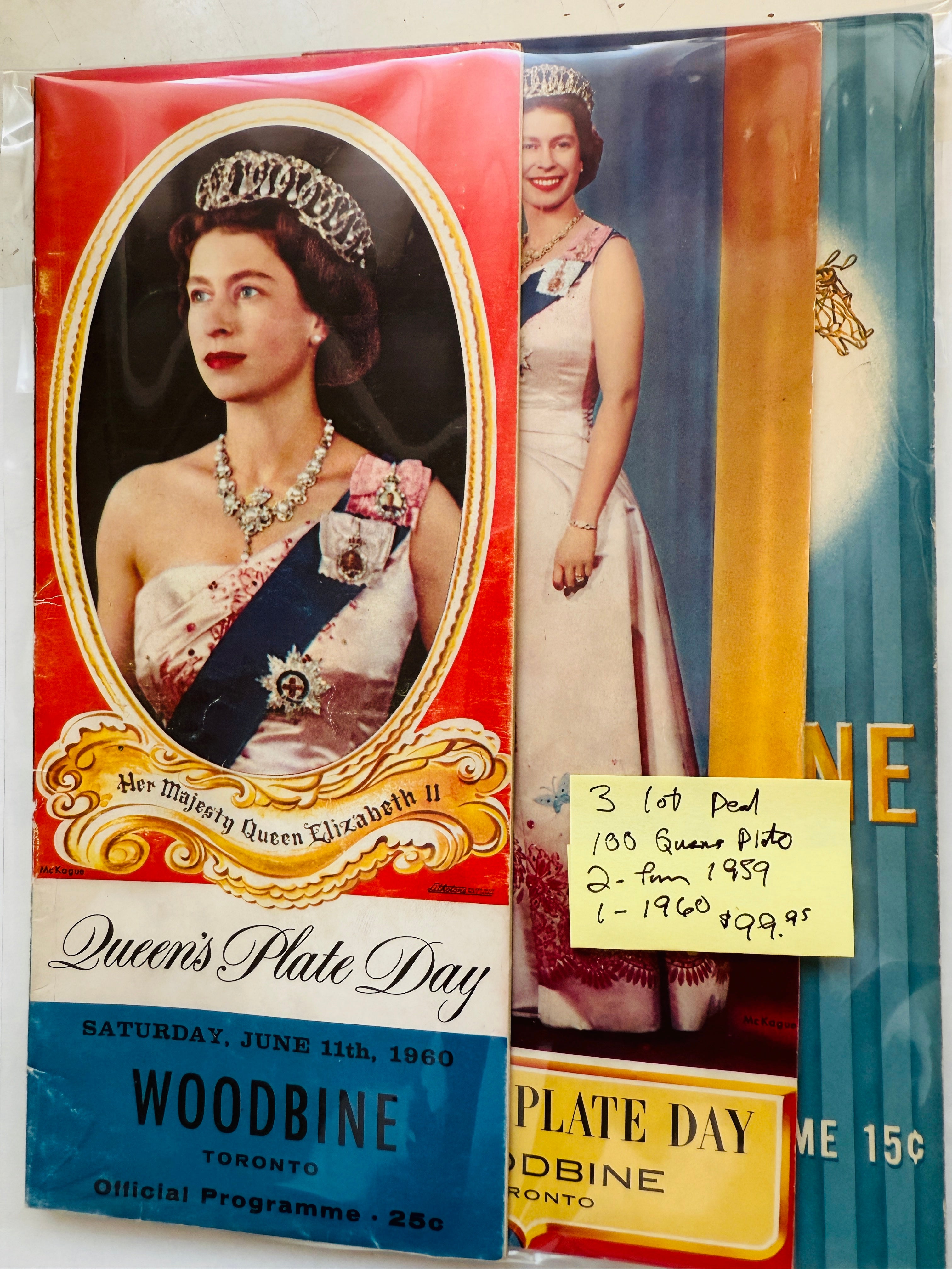 Queens Plate Horse racing 3 vintage programs1950s to 1960