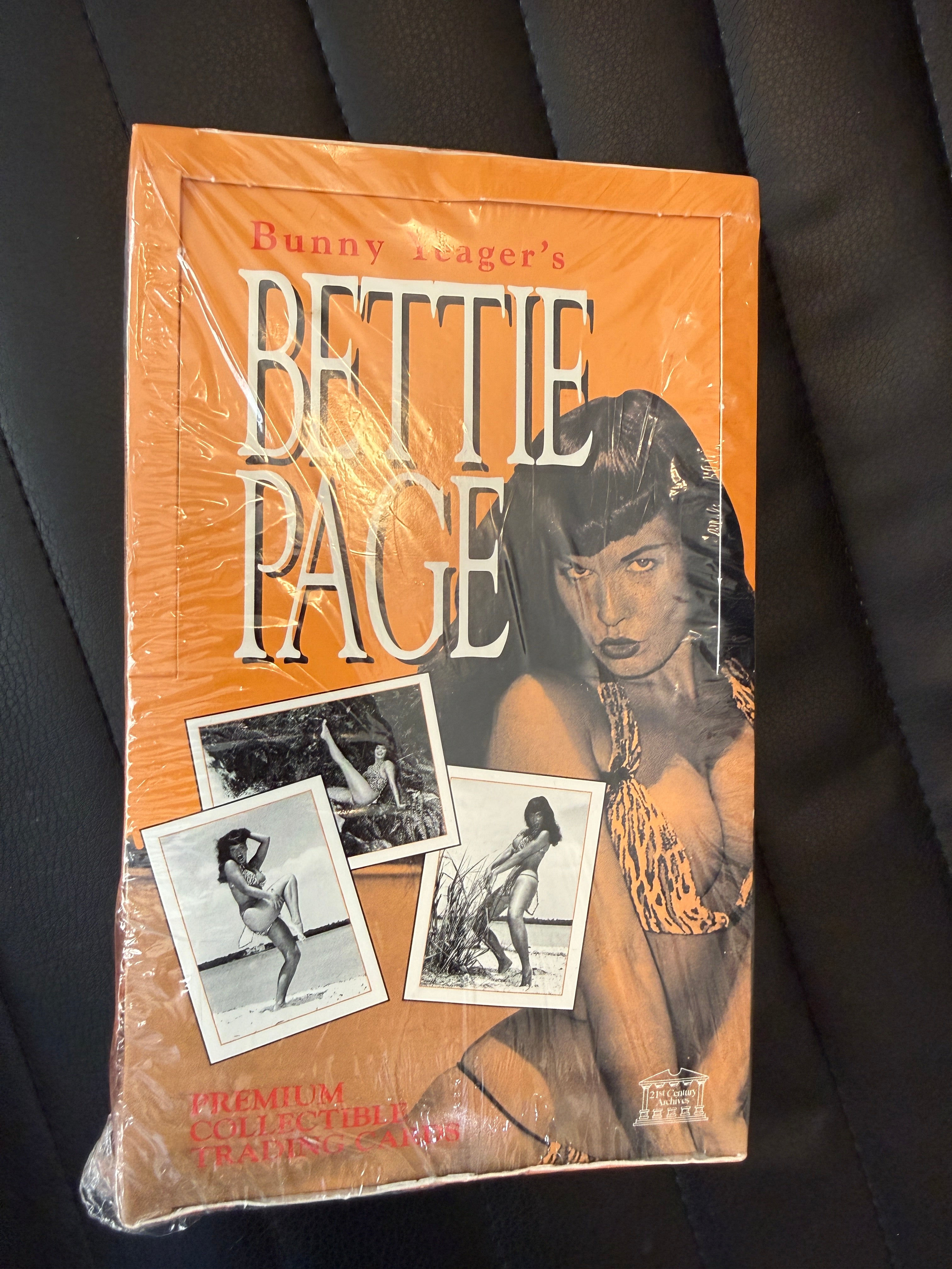 Bettie Page rare 36 sealed packs photo cards factory sealed box 1991