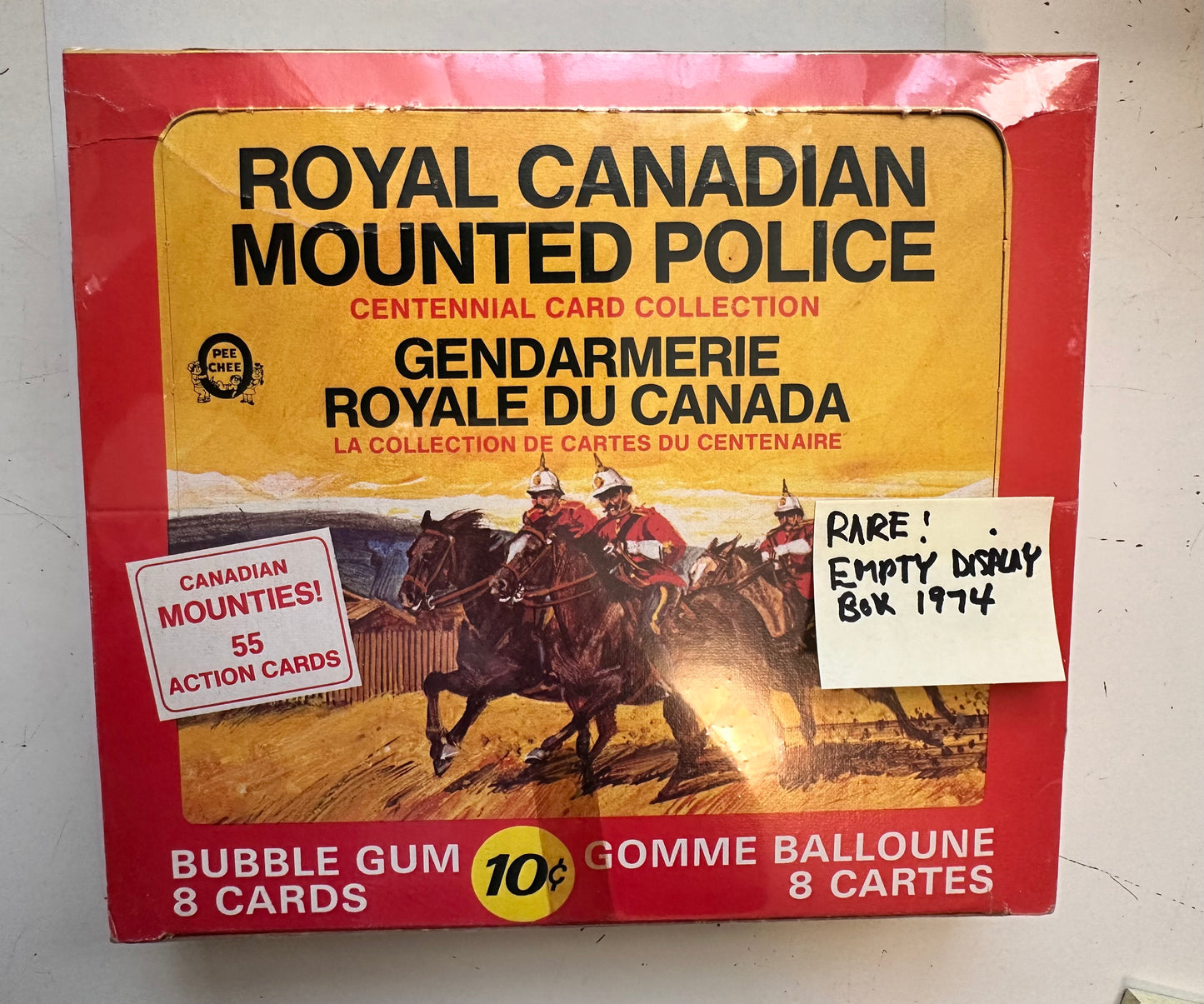 Royal Canadian Mounted Police rare empty Opc display box 1974