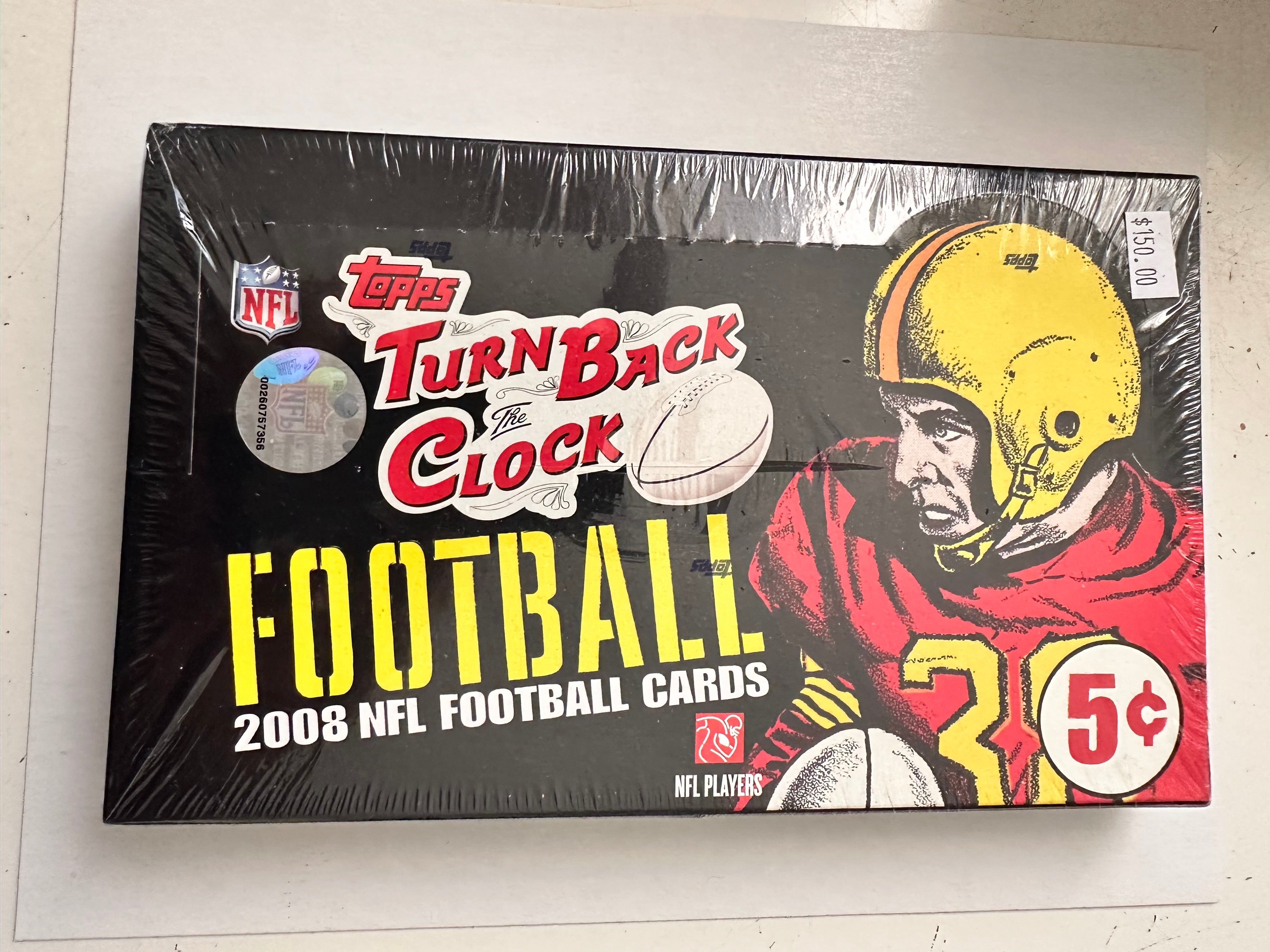 Turn Back the Clock vintage football cards box 2008
