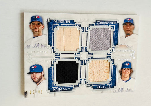 Toronto Blue jays rare quad memorabilia insert baseball card