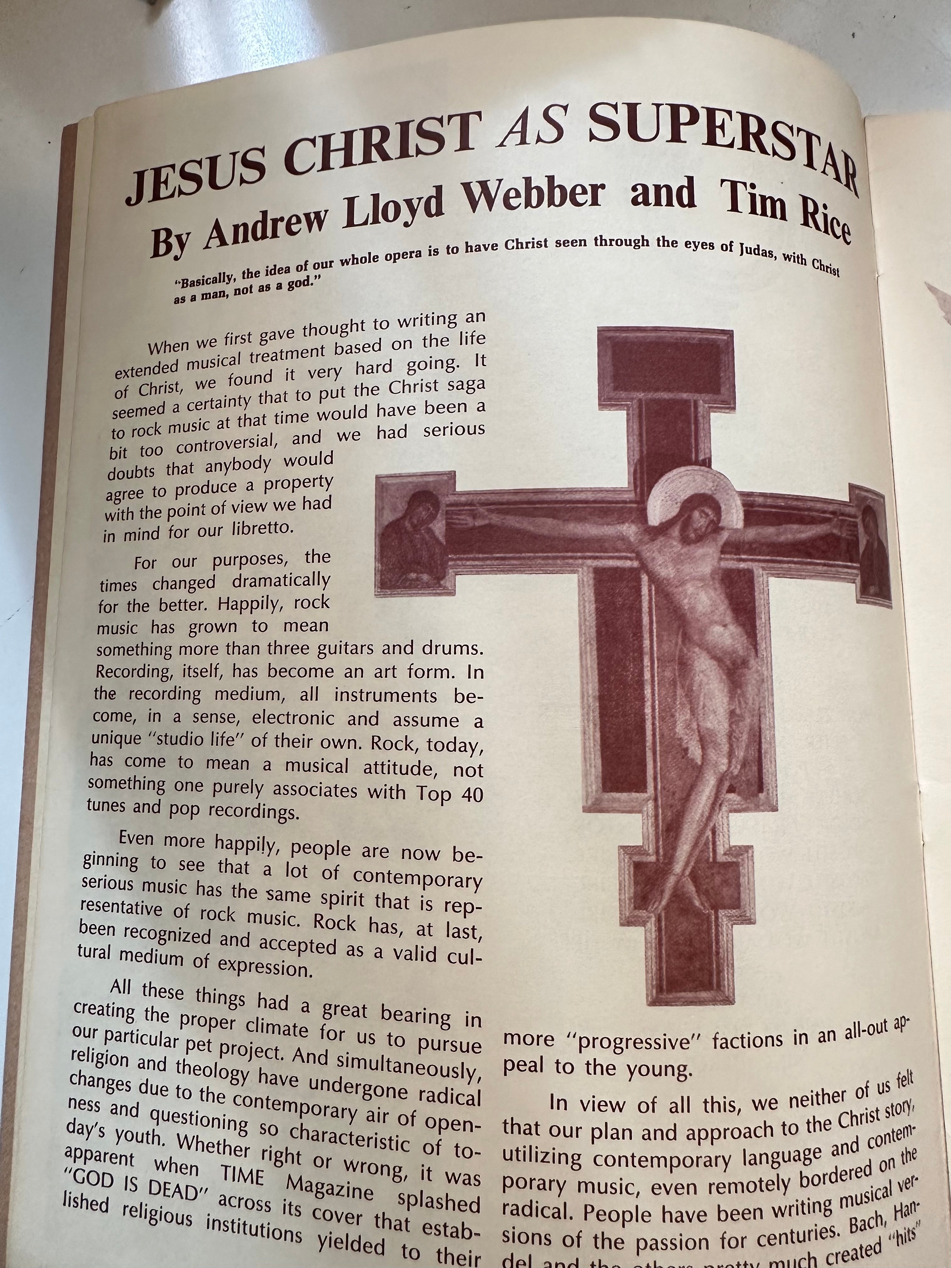 Jesus Christ Superstar rare play program with playbill booklet 1970