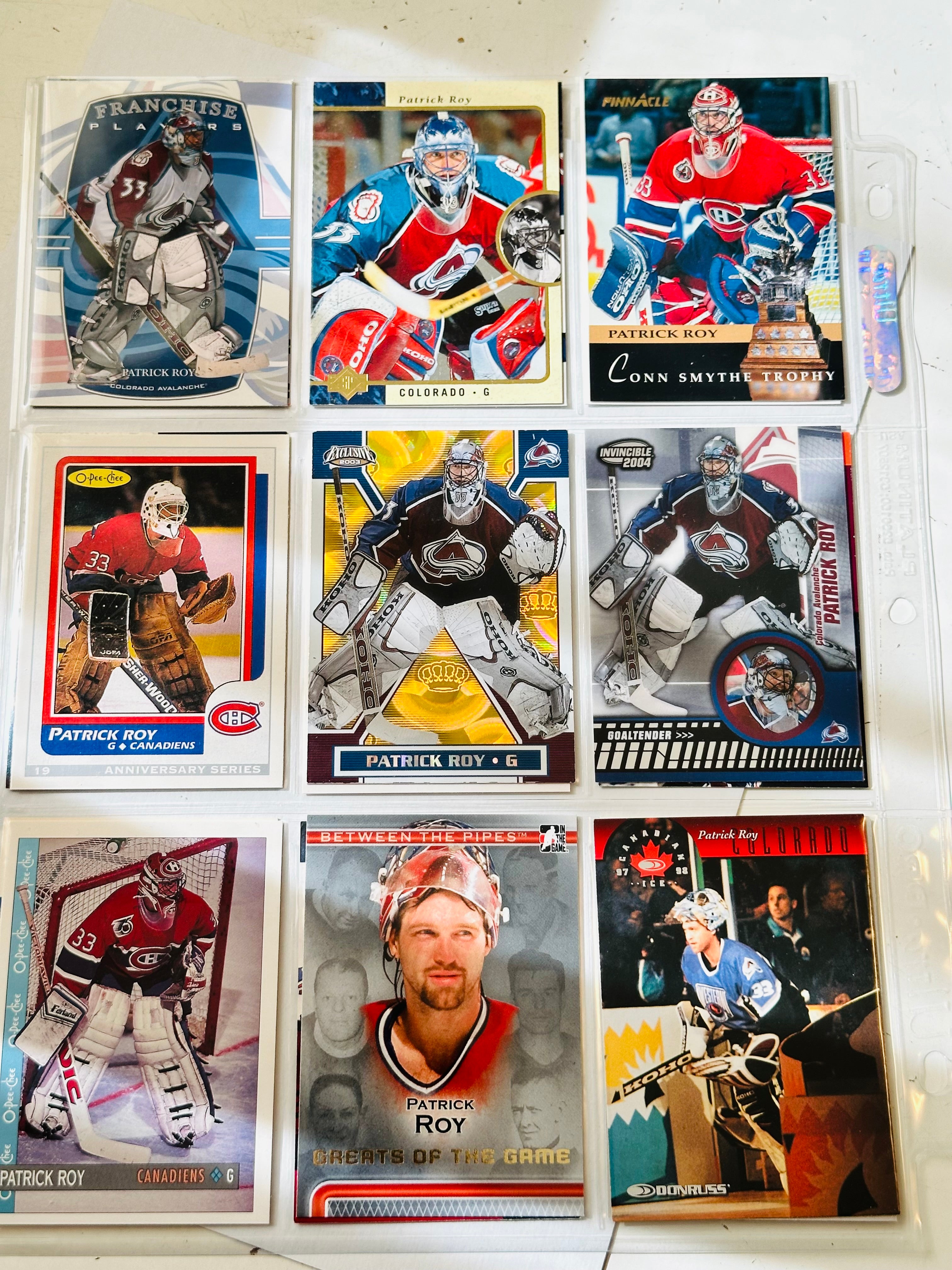 Patrick Roy Montréal Canadiens hockey legend 18 cards lot deal