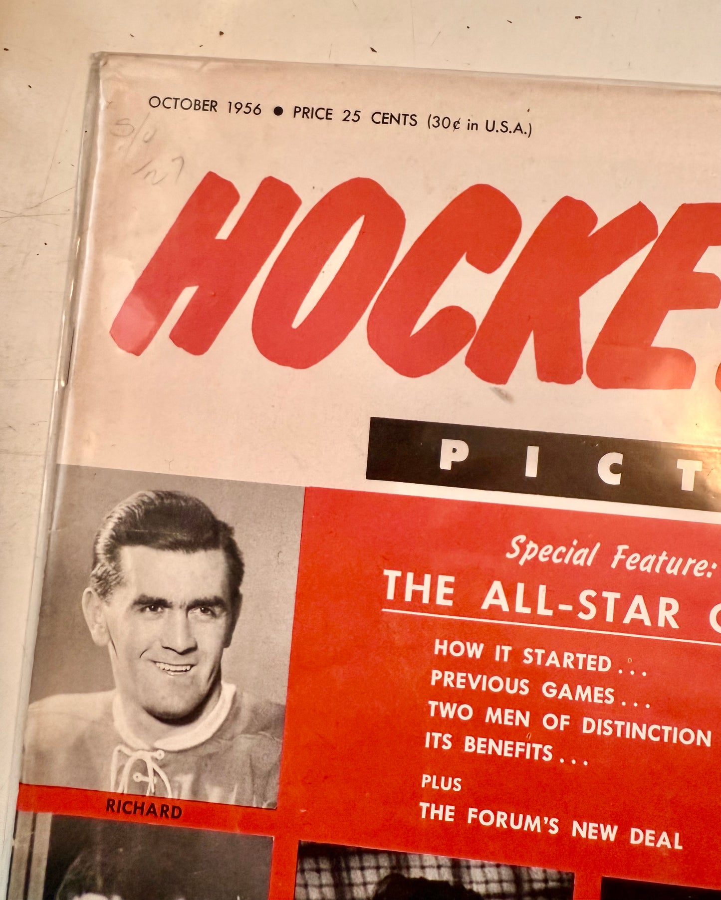 Hockey Pictorial vintage magazine 1956 ( all-star game)