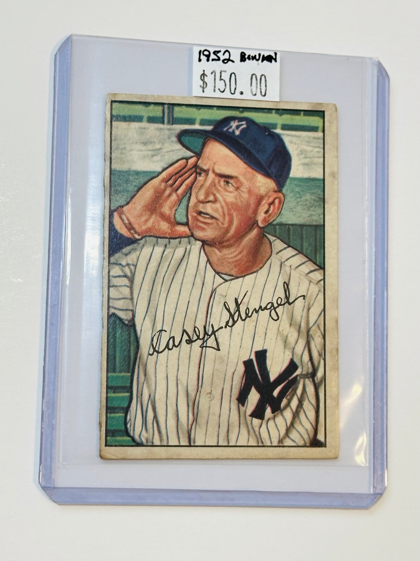 1952 Bowman, Casey Stangel vintage baseball card