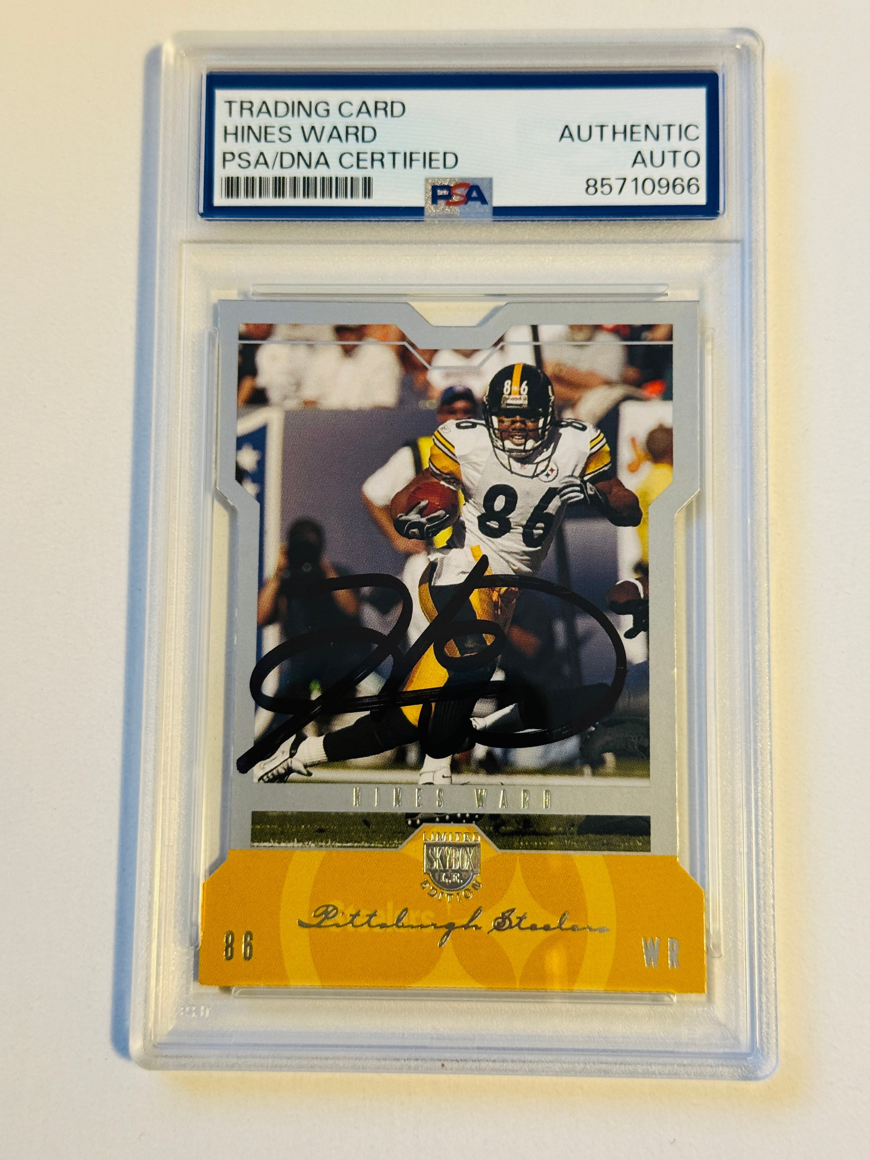 Hines Ward football legend autograph card certified by PSA/DNA