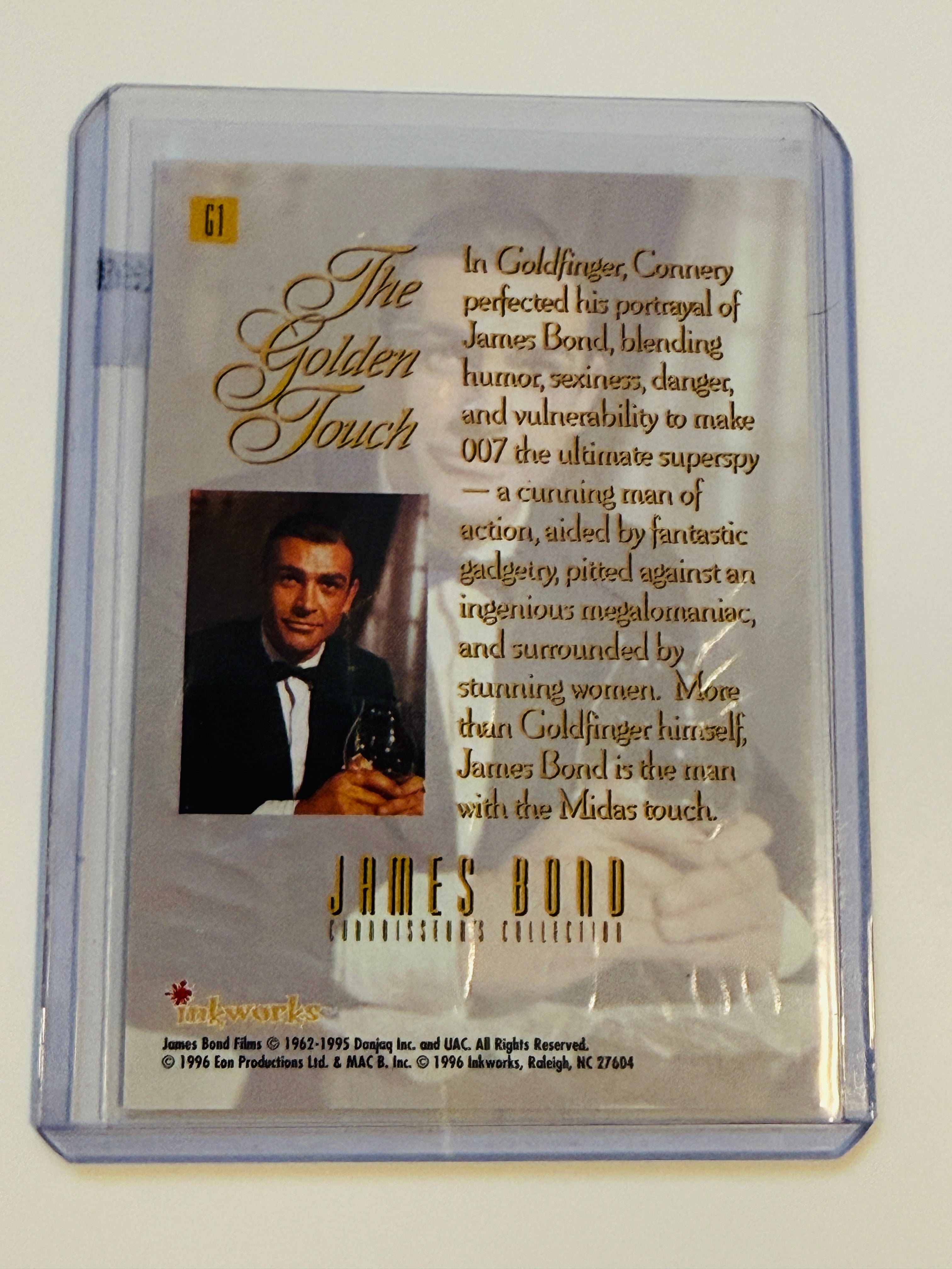 James Bond movies rare Sean Connery gold foil insert card 1995