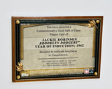Jackie Robinson Topps metal Plaque baseball insert card