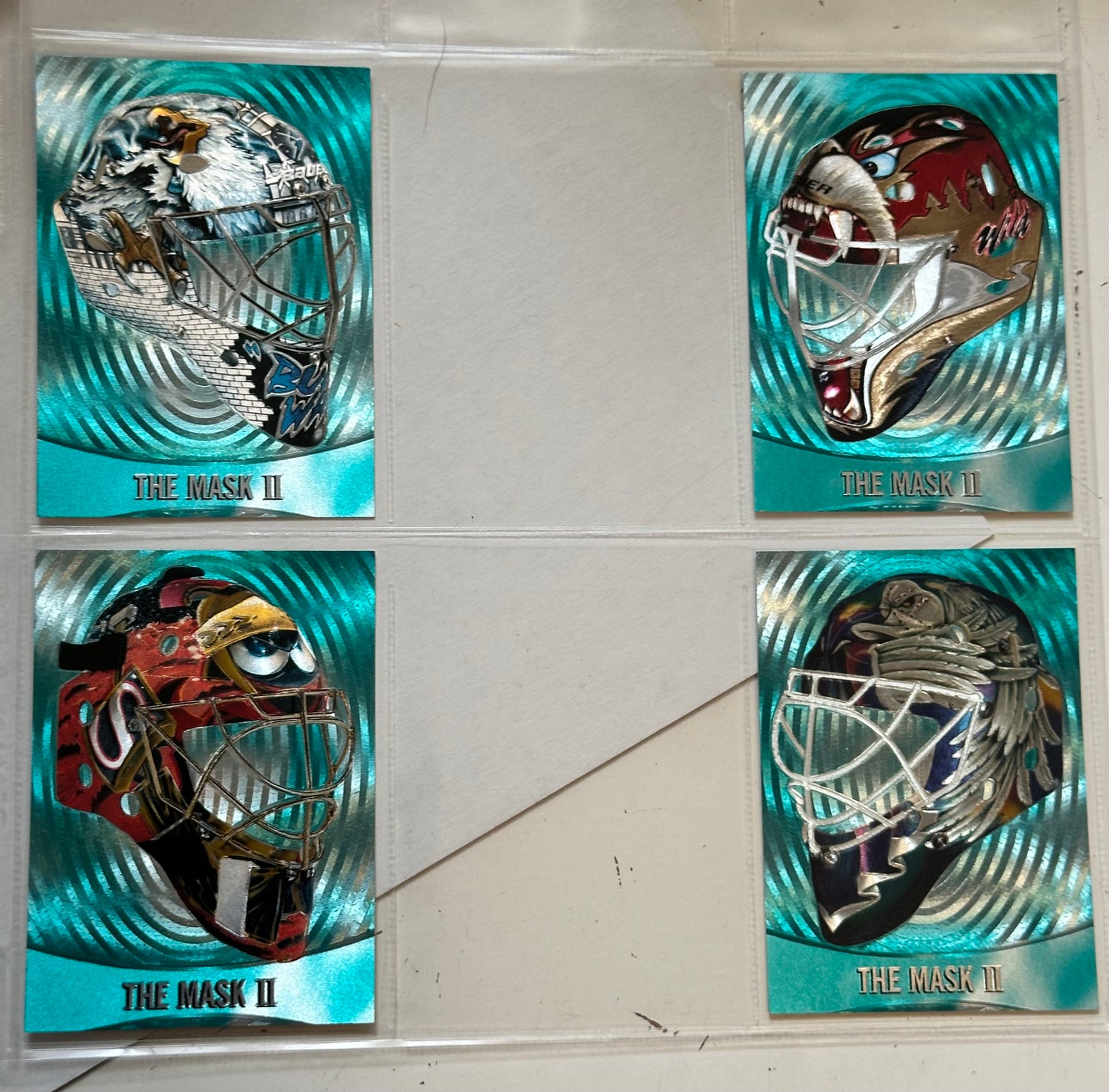 2003 Hockey foil 14 Goalie mask insert cards lot deal