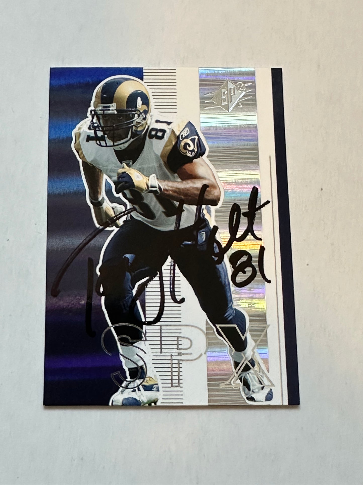 Tori Holt LA Rams signed football card sold with COA