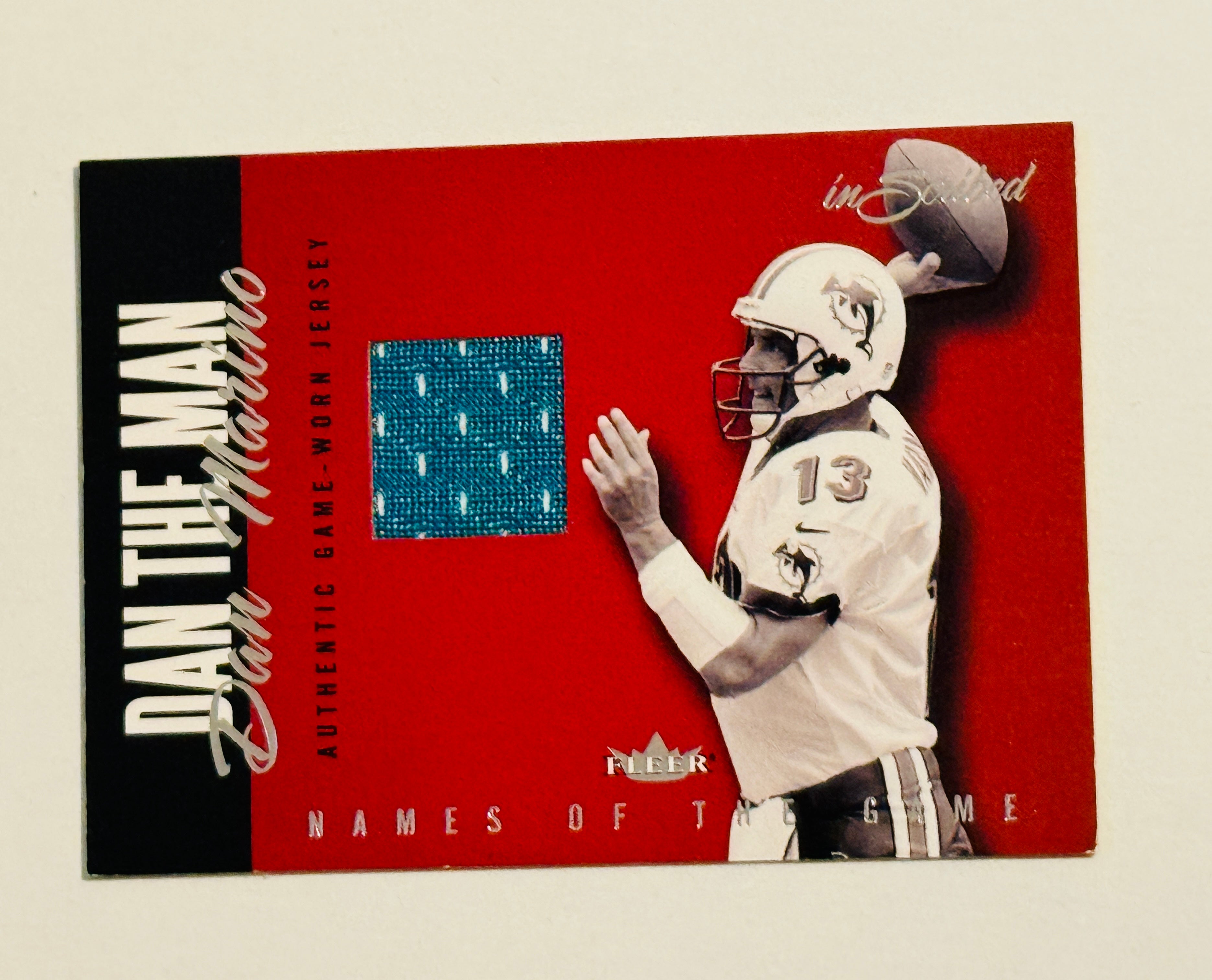 Dan Marino football legends rare memorabilia insert card