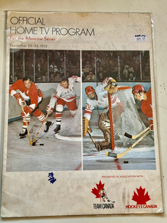 1972 Team Canada hockey home program