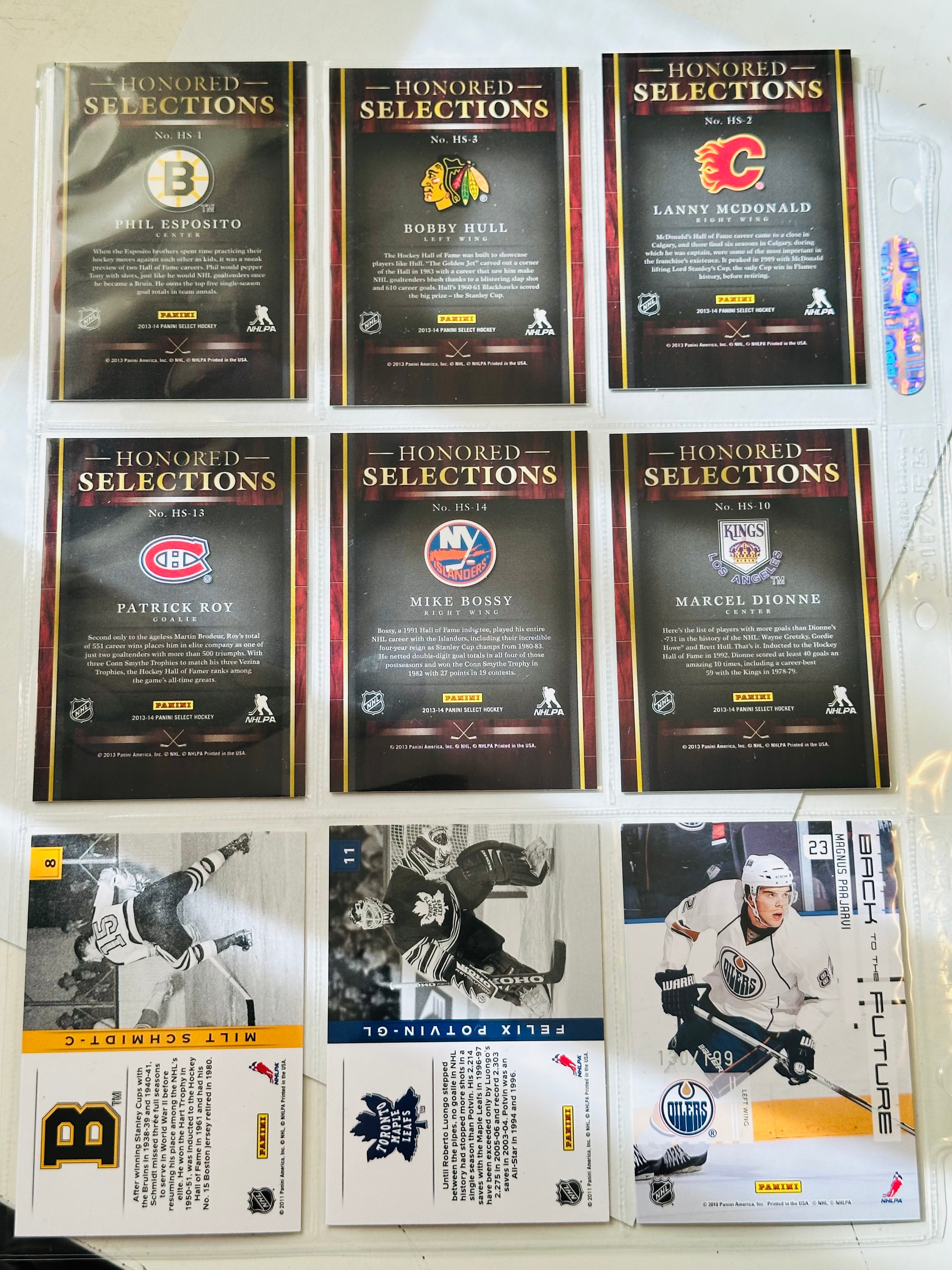 Panini select honoured selections Hockey insert cards deal