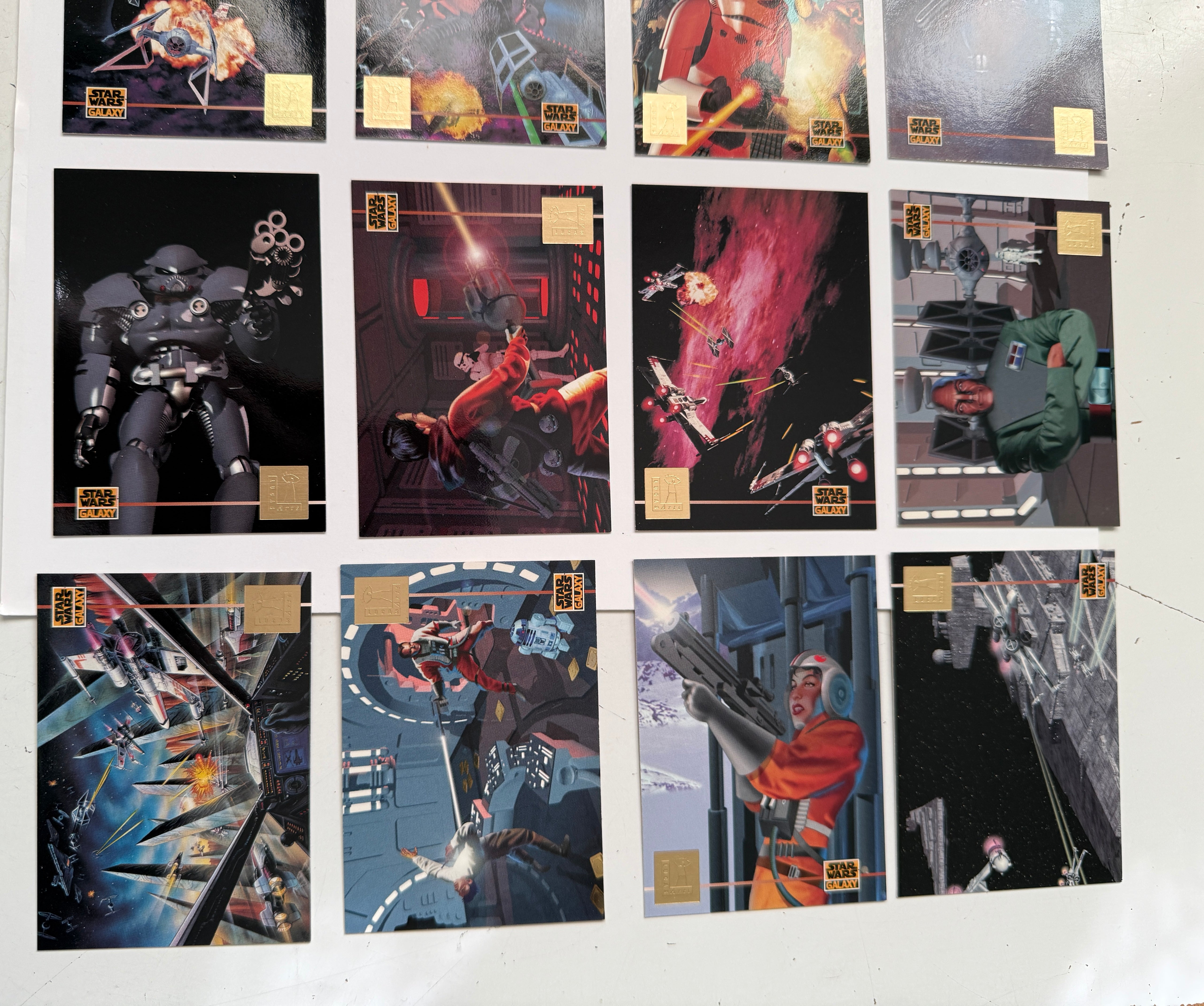 Star Wars Galaxy Topps gold insert card set 1995