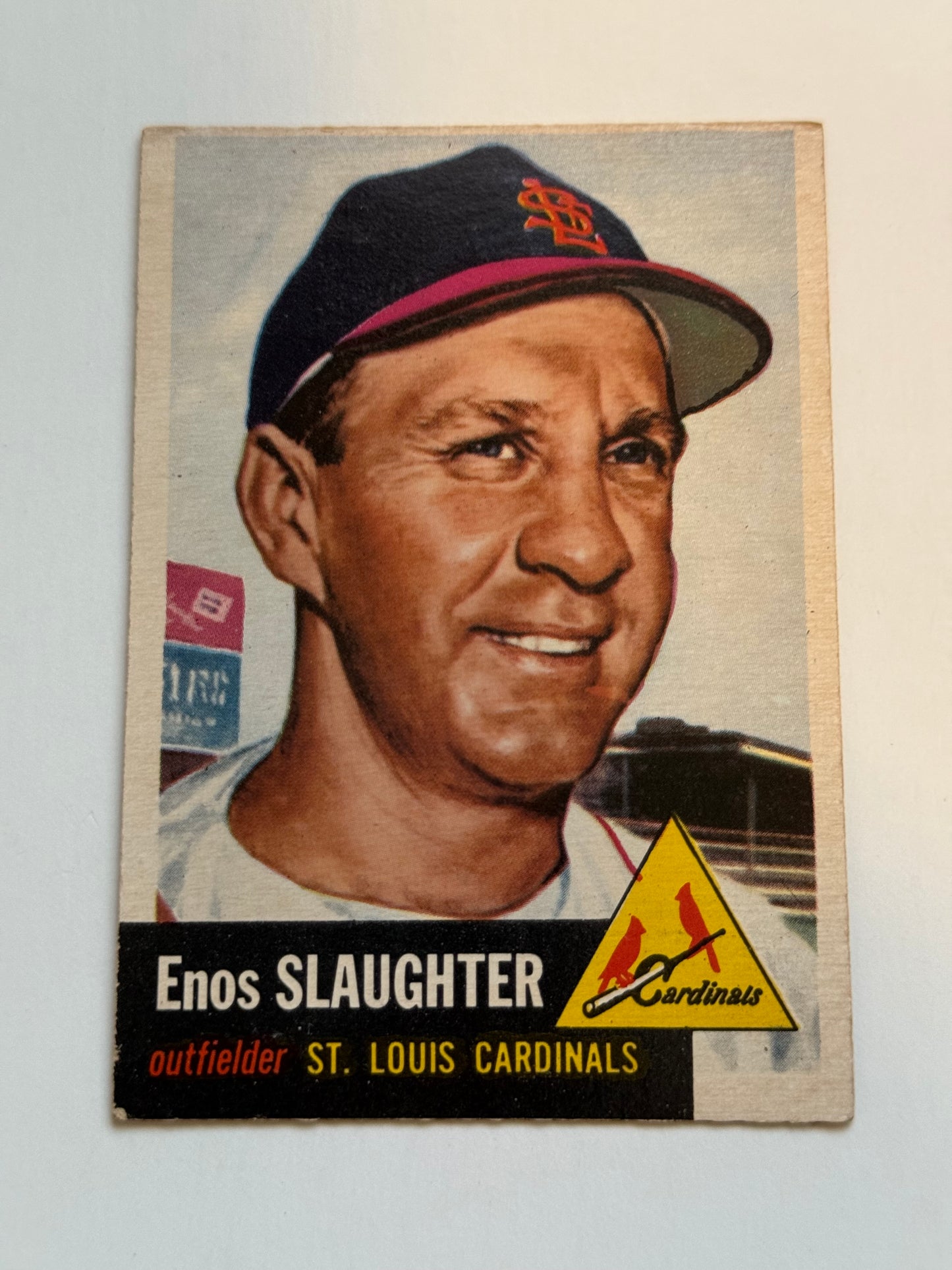 1953 Topps Enos Slaughter vg condition baseball card