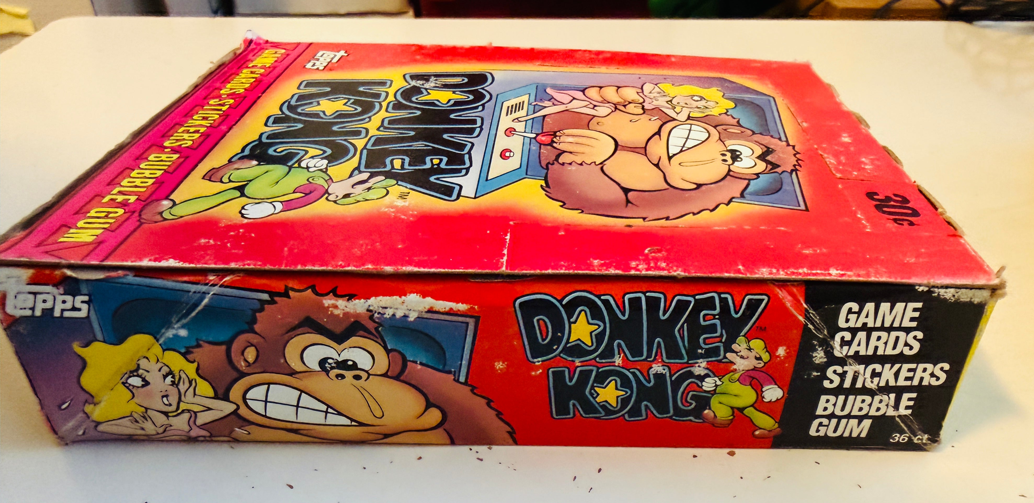 Donkey Kong video game trading cards 36 sealed packs Box 1982