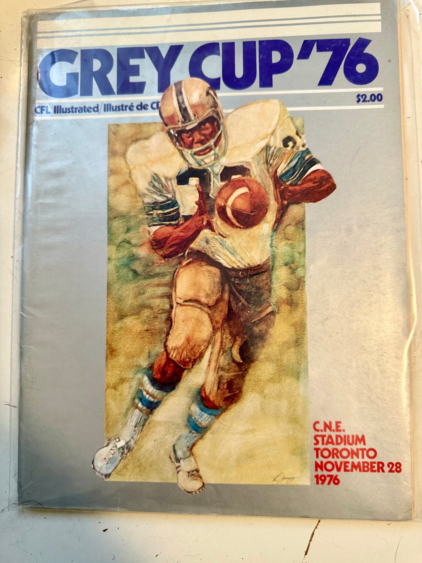 Grey Cup CFL football program 1976