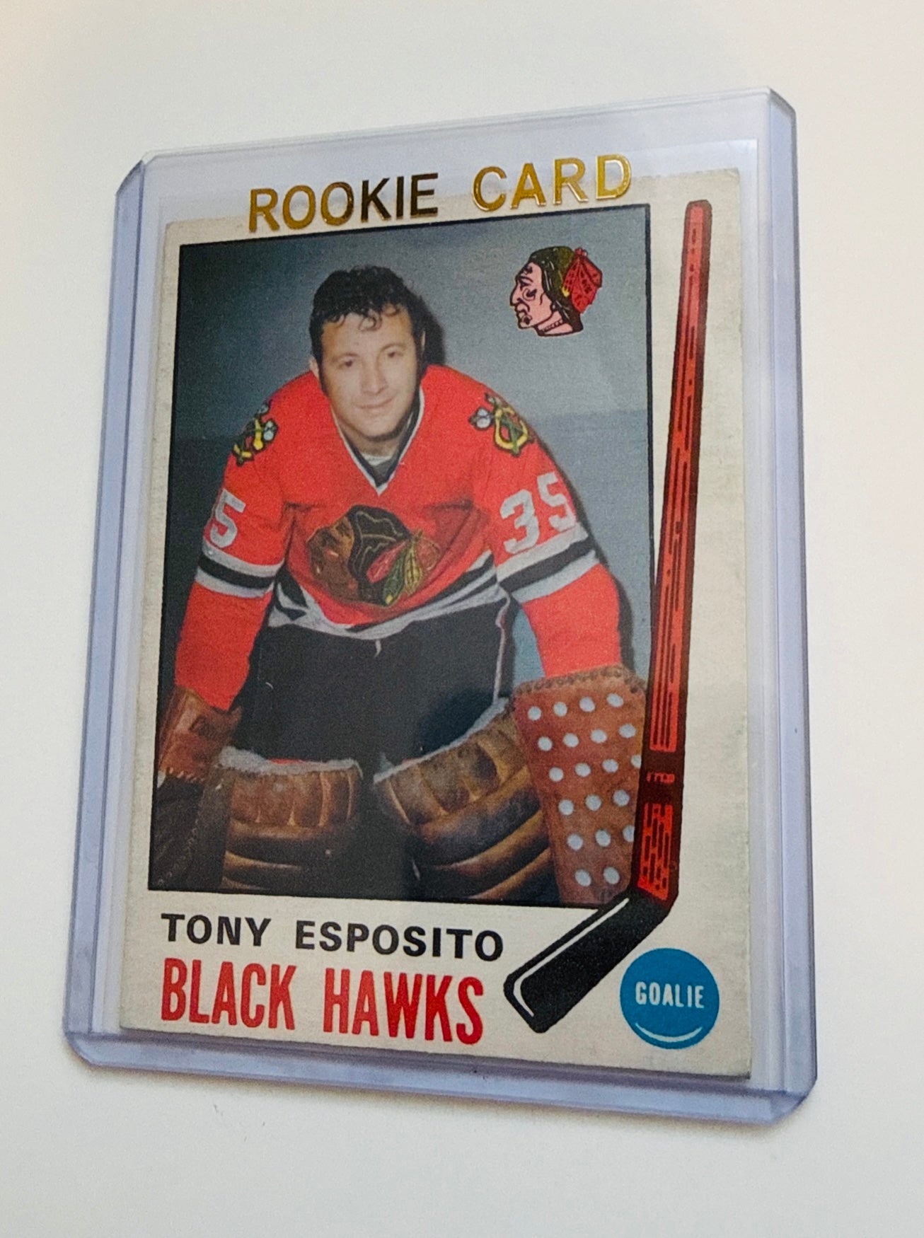 Tony Esposito NHL hockey legend OPC rookie card 1969