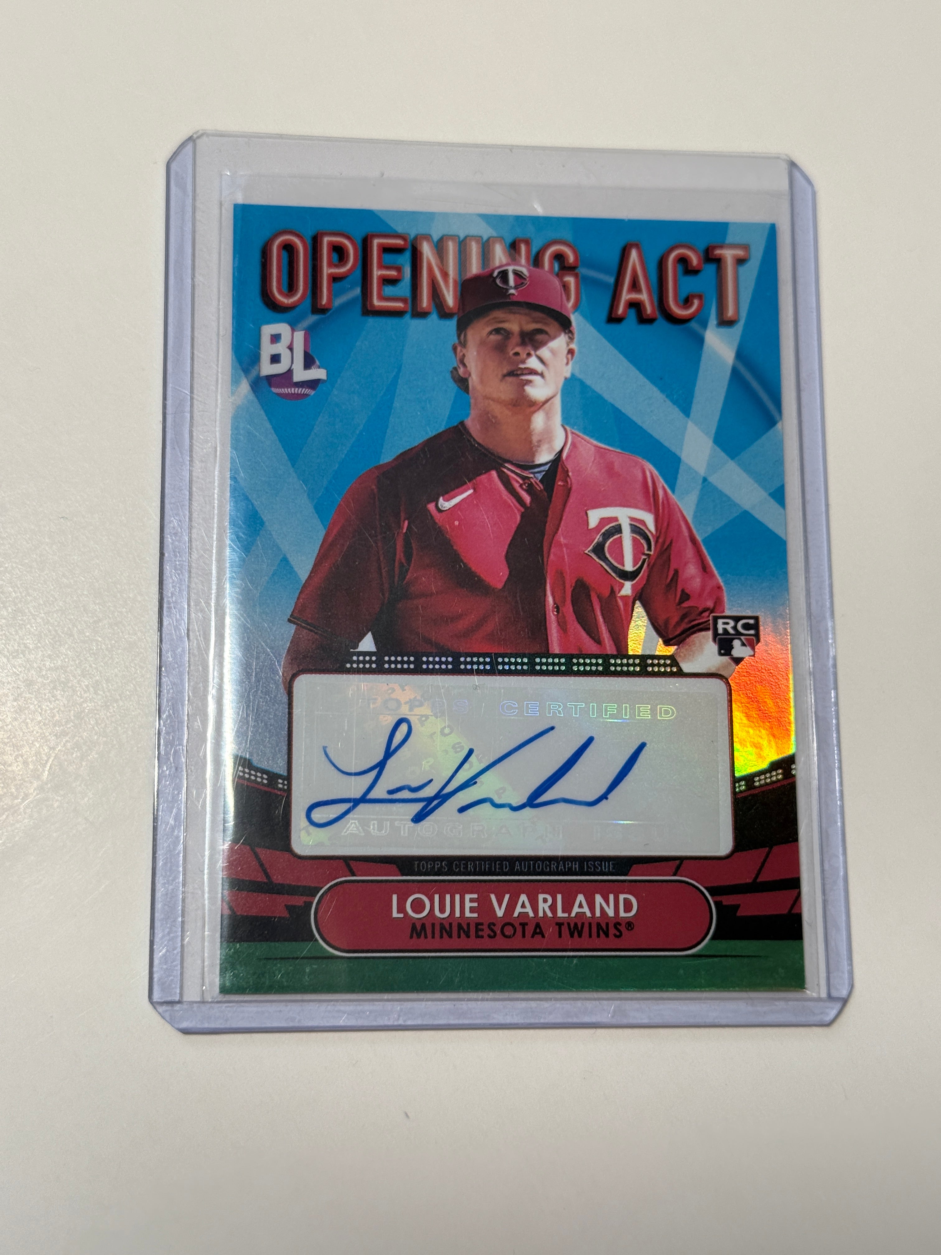 Blue jays Louie Varland autographed insert card